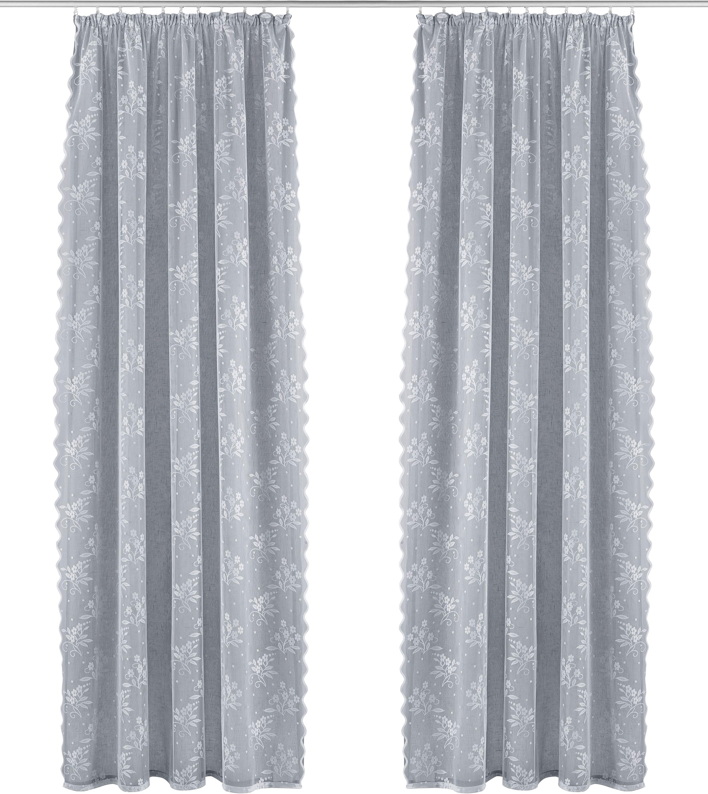 Image of Home affaire Gardine »Juno«, (1 St.), doppellagig, mit Leinen Optik und Jacquard bei Ackermann Versand Schweiz