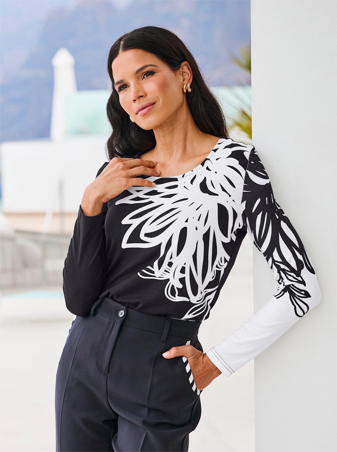 Image of heine Langarmshirt "Druck-Shirt" 1 tlg.