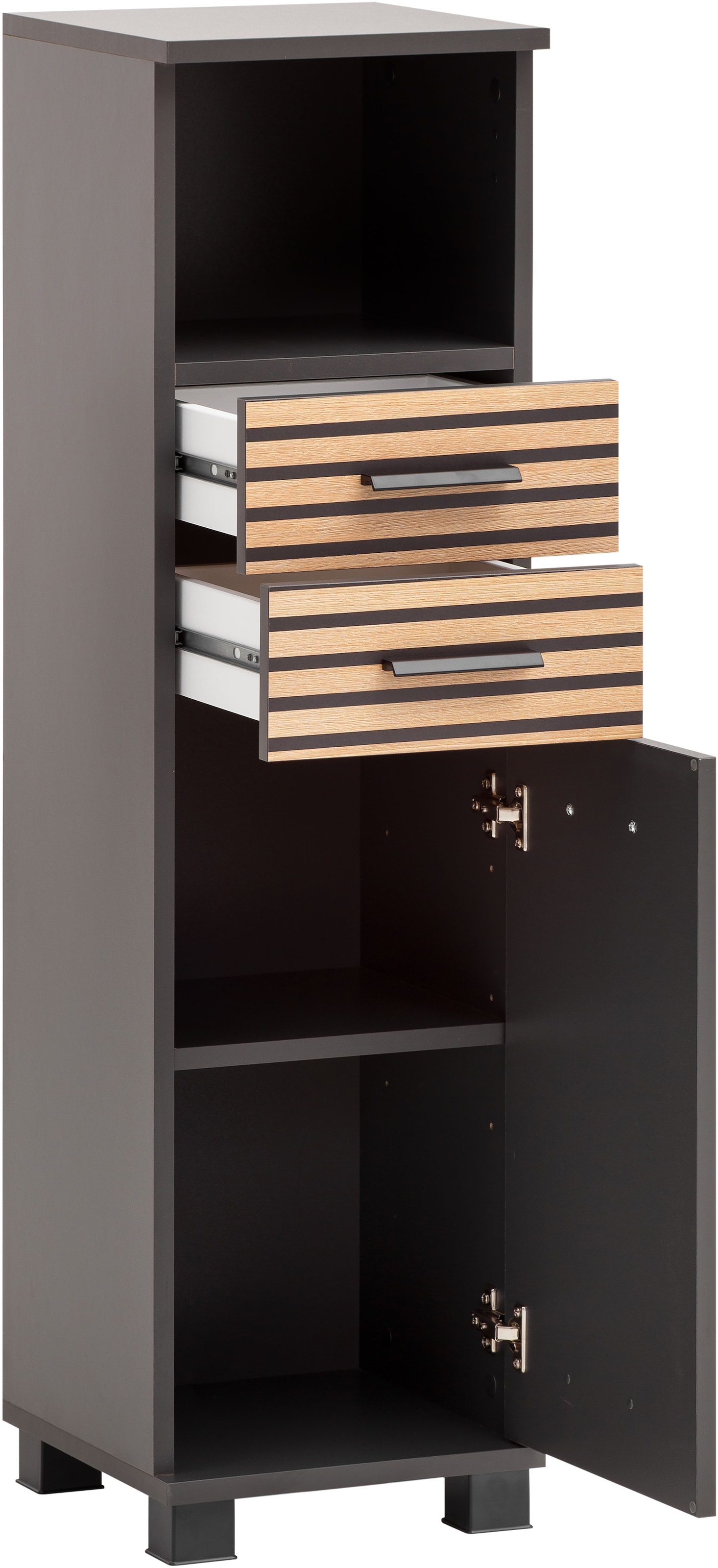 welltime Armoire intermédiaire »Katta, Breite 30 cm« Wechselbarer Türanschlag, Schubladen mit Akustikprint