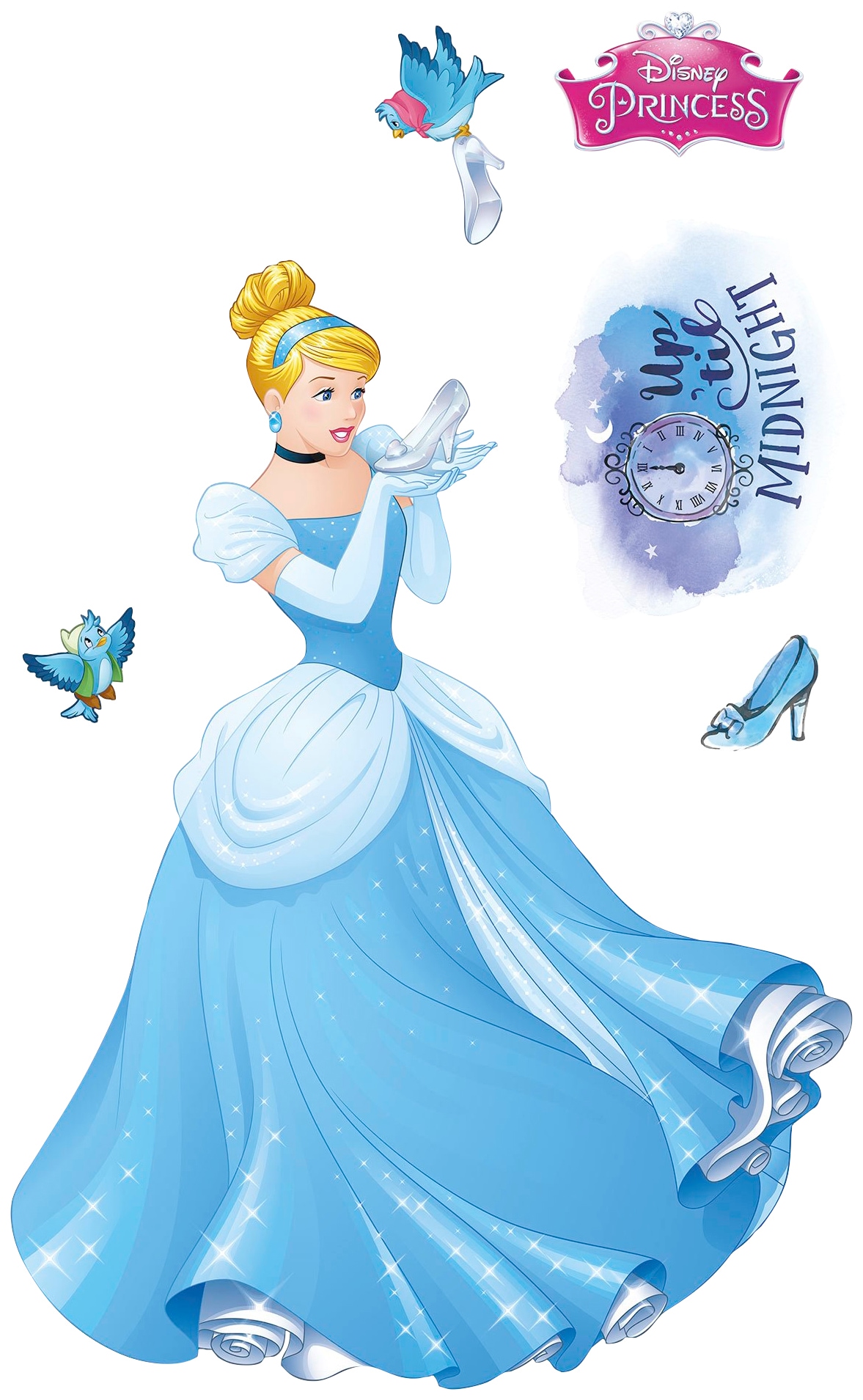 Image of Komar Vliestapete "Selbstklebende Vlies - Cinderella XXL - Grösse 127 x 200 cm" bedruckt glatt Kinderzimmer