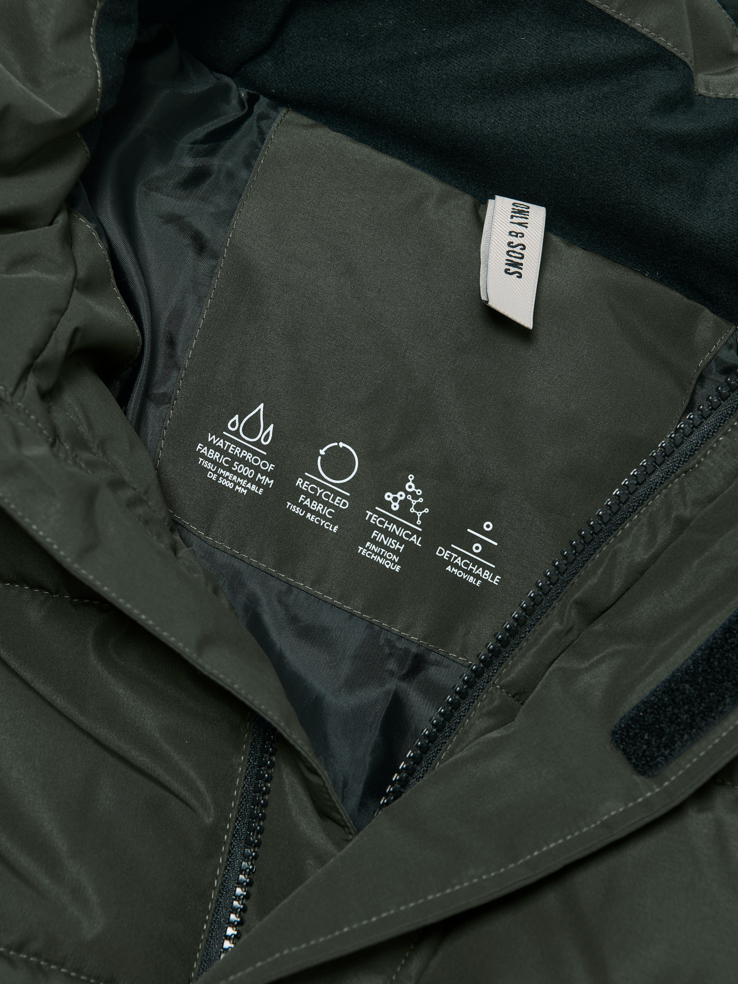 ONLY & SONS Veste matelassée »ONSCARL LIFE LONG QUILTED COAT NOOS OTW« mit Kapuze