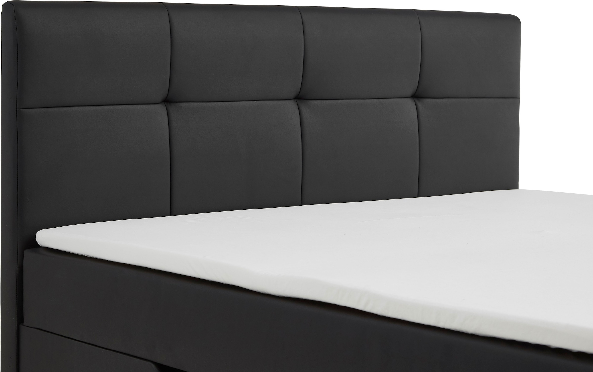 PLACES OF STYLE Lit de boxe »Mizzana inkl. Bettkasten, erhältlich in der Grösse 180x200cm, H3« Bezug aus Kunstleder, inkl. PU-Schaumtopper