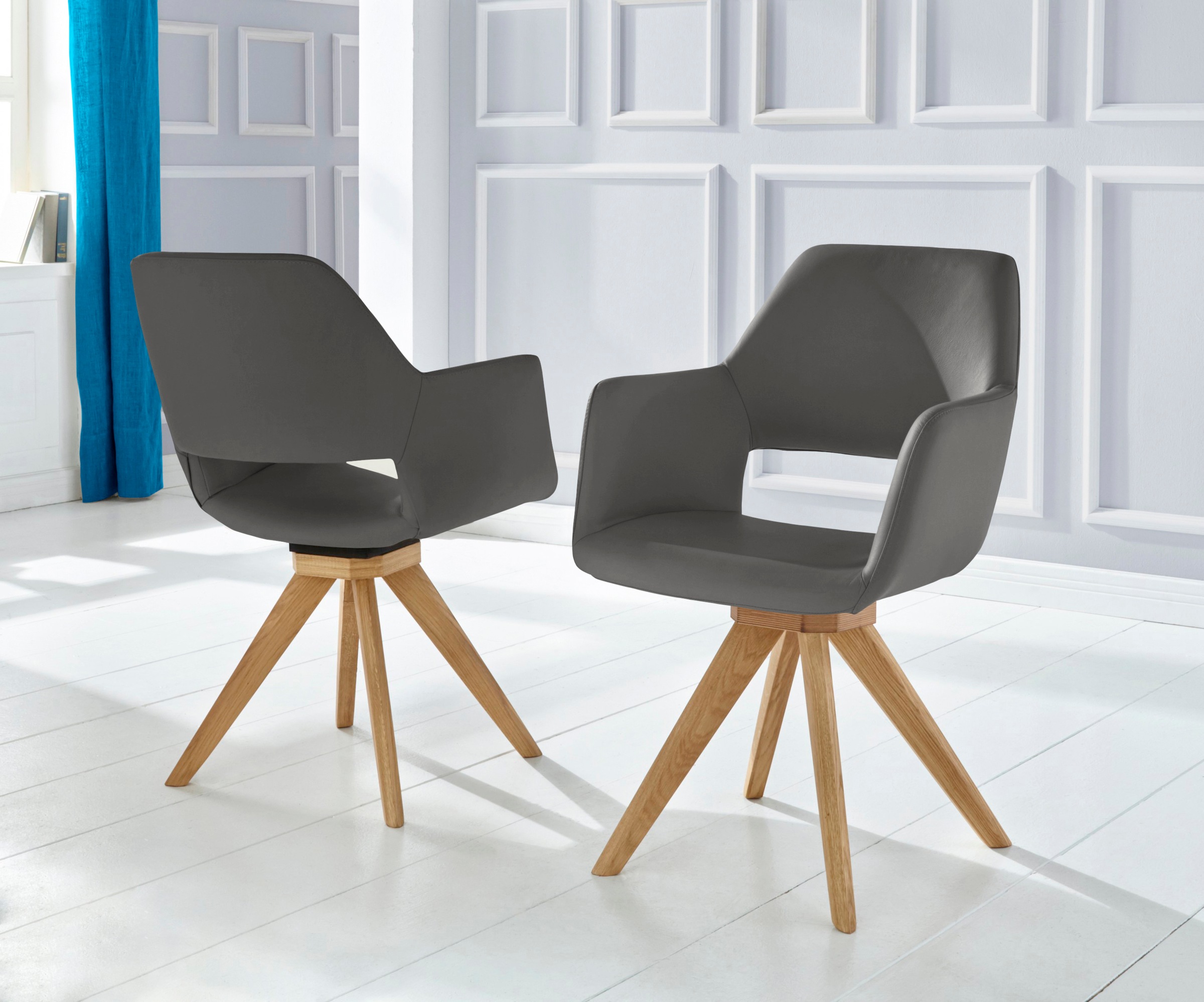 Image of Premium collection by Home affaire Drehstuhl »Berlin«, (Set), 2 St., Leder, Bezug in Microfaser oder Leder bei Ackermann Versand Schweiz