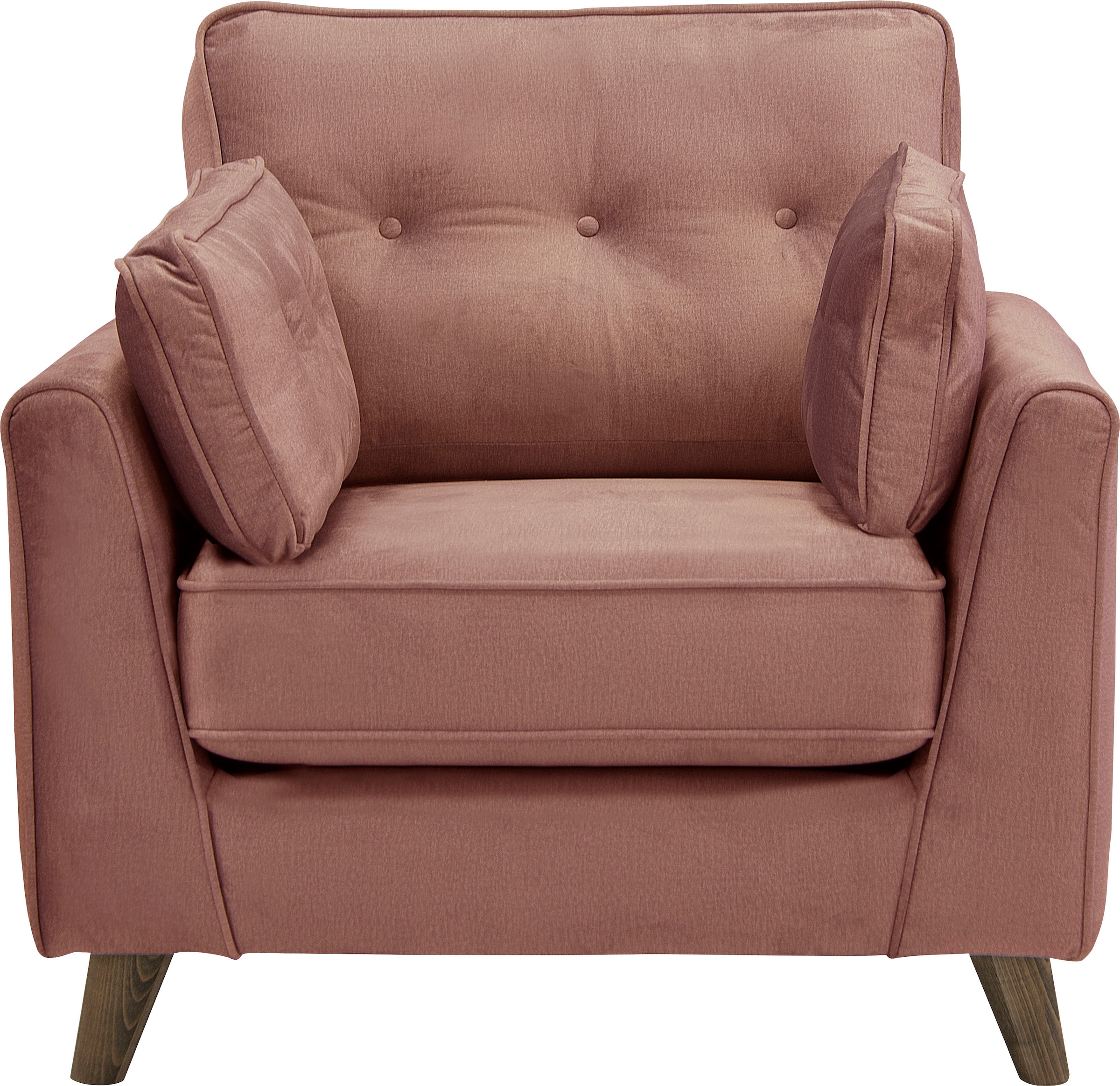 Home affaire Sessel »Copenhagen« feiner Keder, Kopfheftung im Rücken und Armlehnkissen