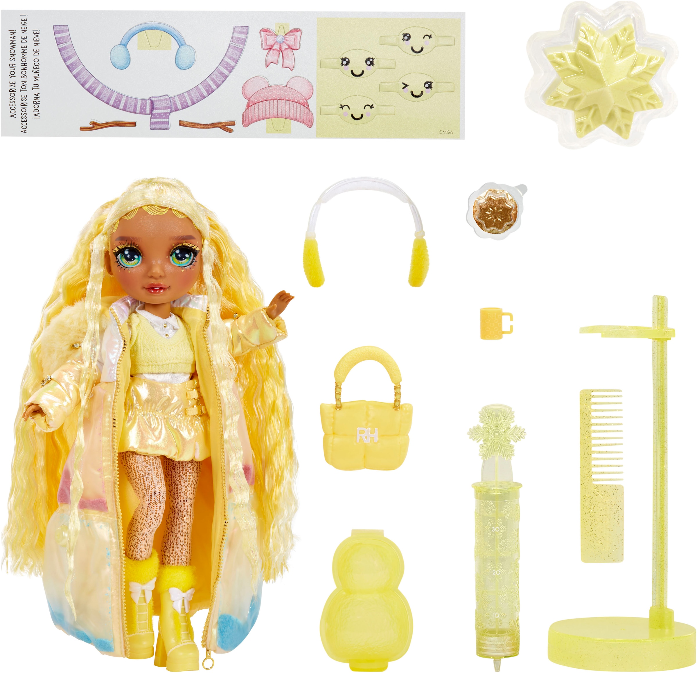 RAINBOW HIGH Poupée à habiller »Winter Wonderland Doll - Sunny (Yellow)«