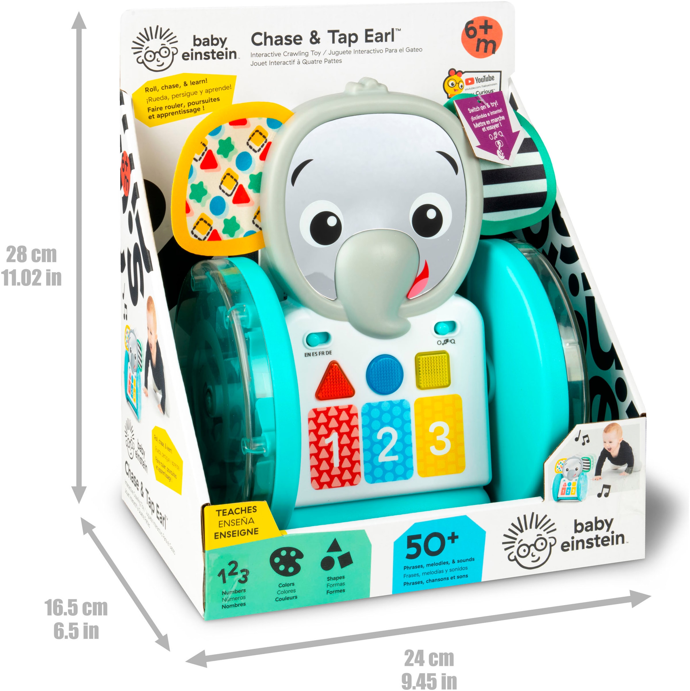 Baby Einstein Jouets éducatifs »Chase & Tap Earl  Interactive Crawling Toy«