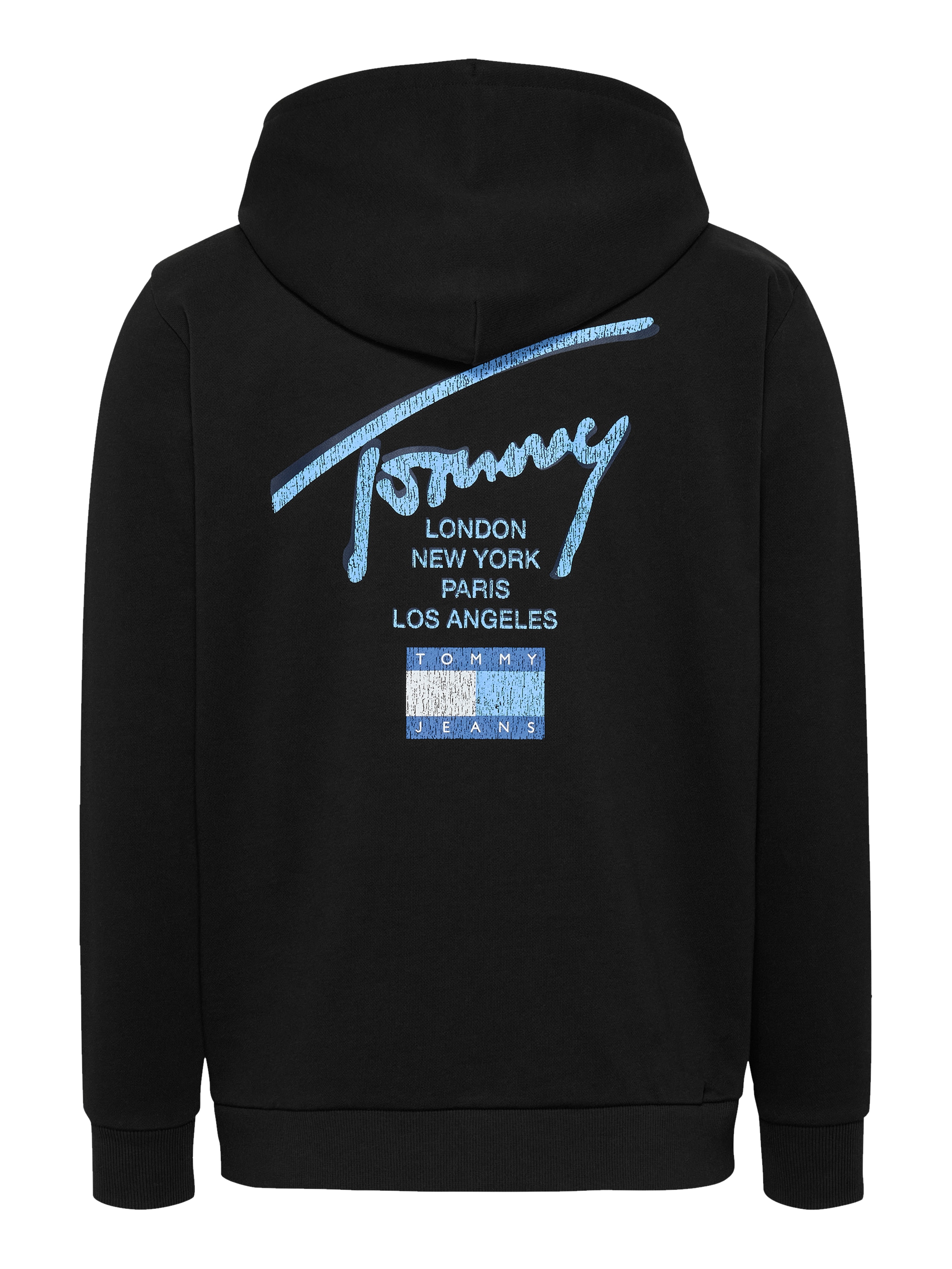 Tommy Jeans Plus Sweatjacke »TJM REG SIG TWIST ZIPTHRU EXT«, in Grossen Grössen, Logostickerei am Ärmel, Kängurutasche