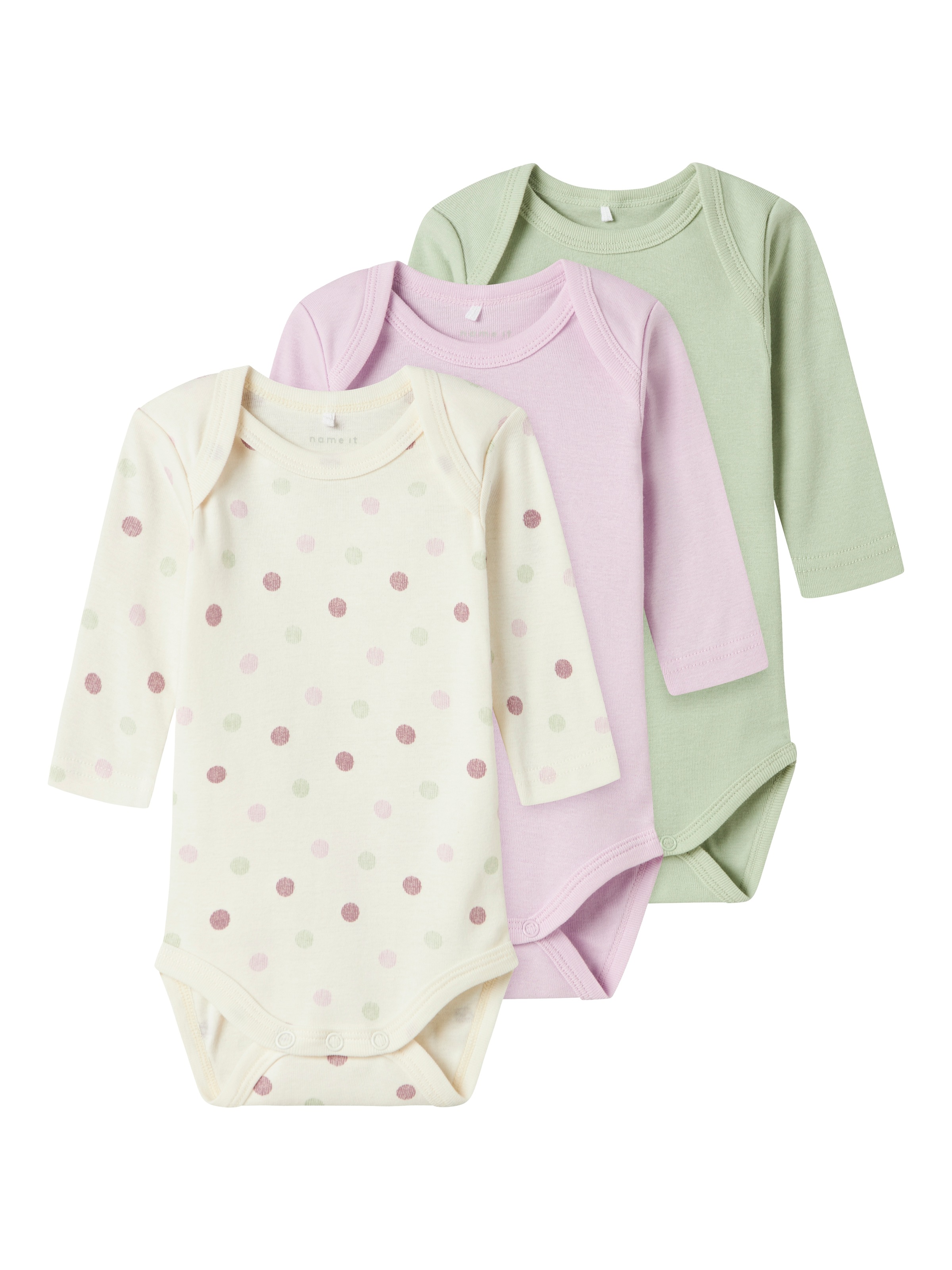 Image of Name It Body "NBFBODY 3P LS JET STREAM DOT NOOS" Packung, 3 Stk.