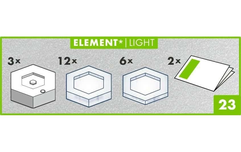 Ravensburger Kugelbahn »Zubehör GraviTrax Power Element Light«, (23 tlg.)