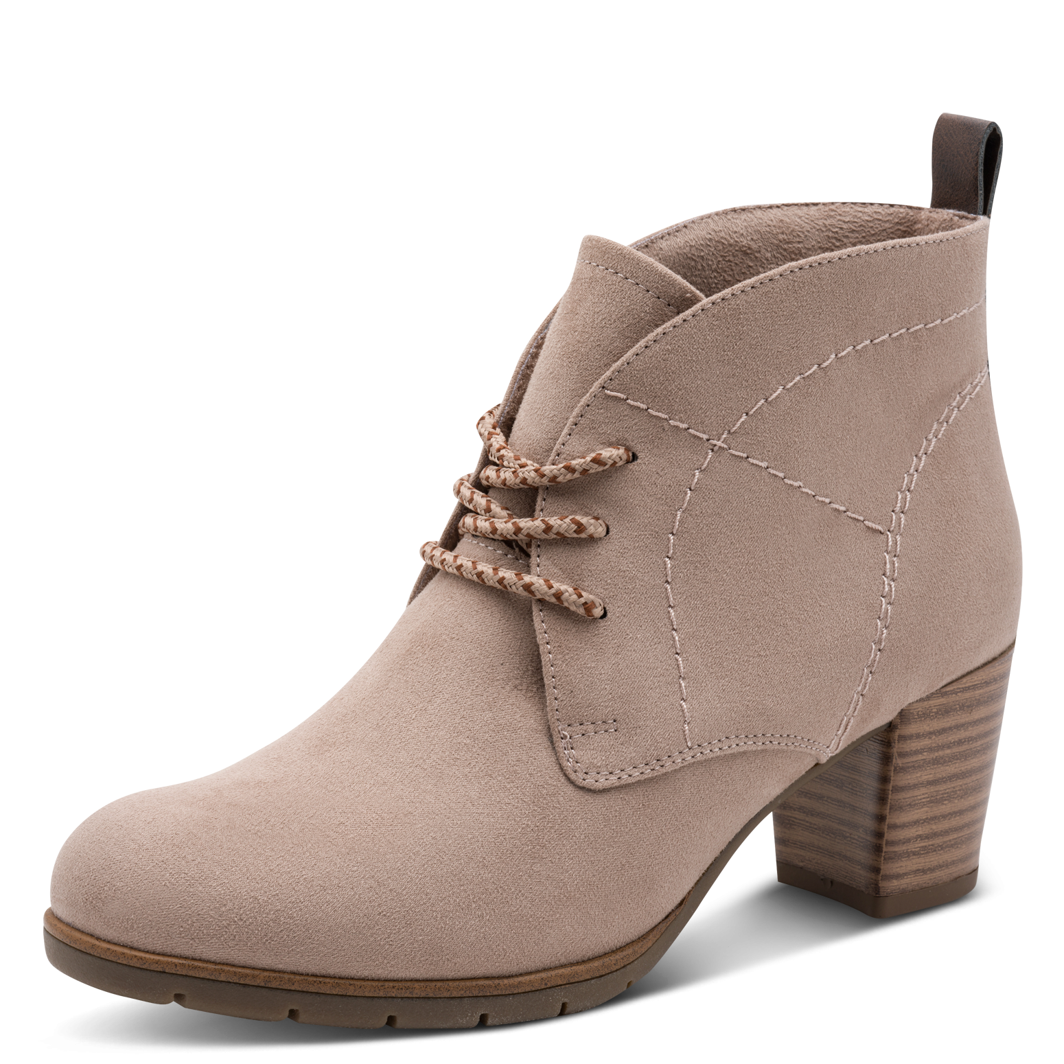 MARCO TOZZI Bottes à lacets  talon bloc, bottines, bottes à lacets avec coutures décoratives
