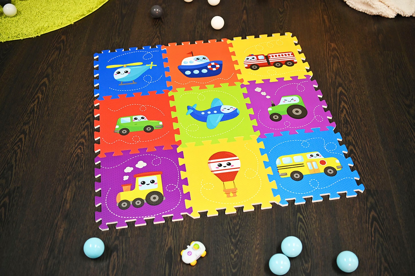 Knorrtoys® Puzzle »Fahrzeuge«, Puzzlematte, Bodenpuzzle