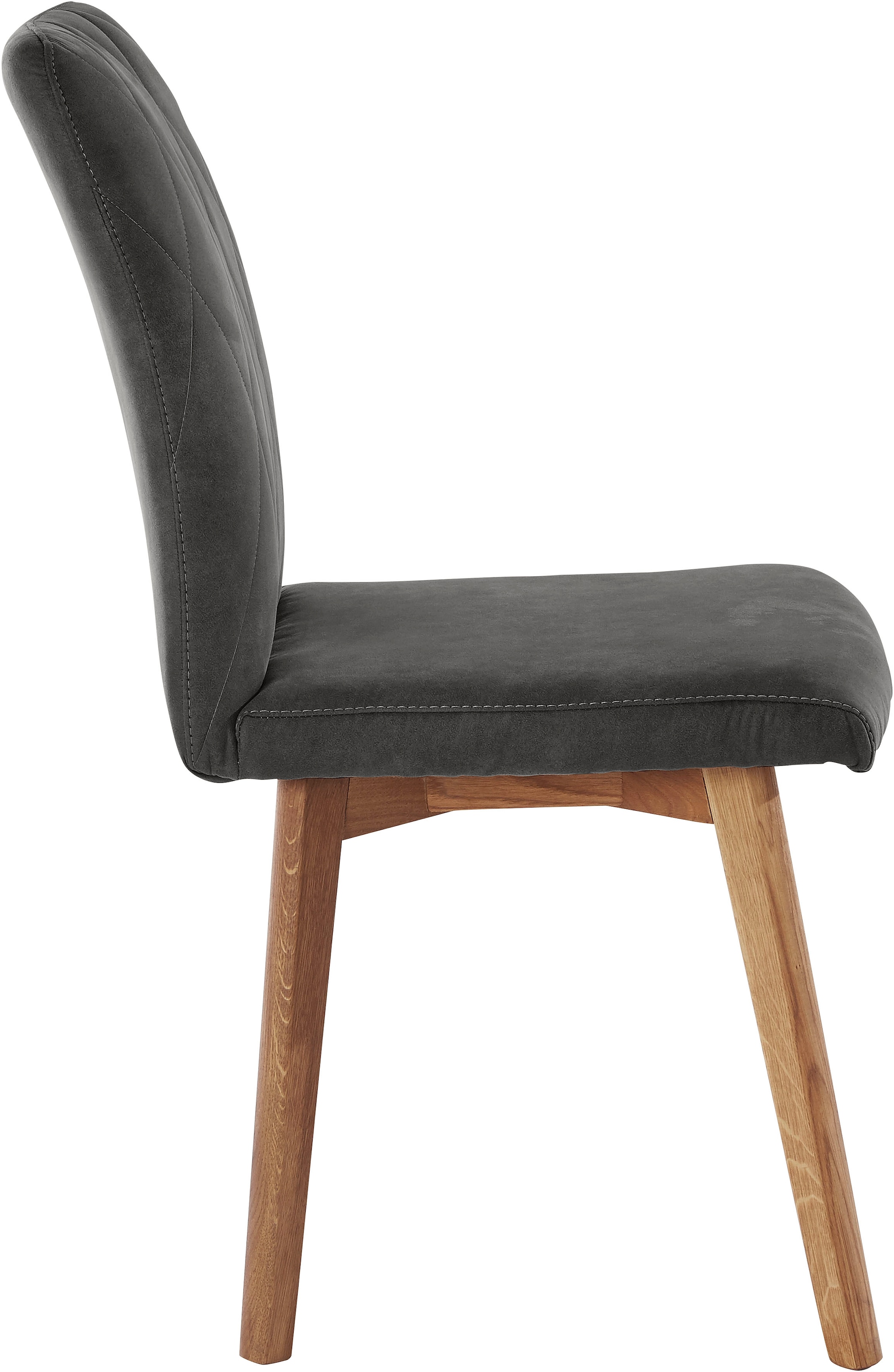 Home affaire Chaise de salle à manger »Brest« (Set) 2 cuisGestell aus Eiche Massivholz geölt