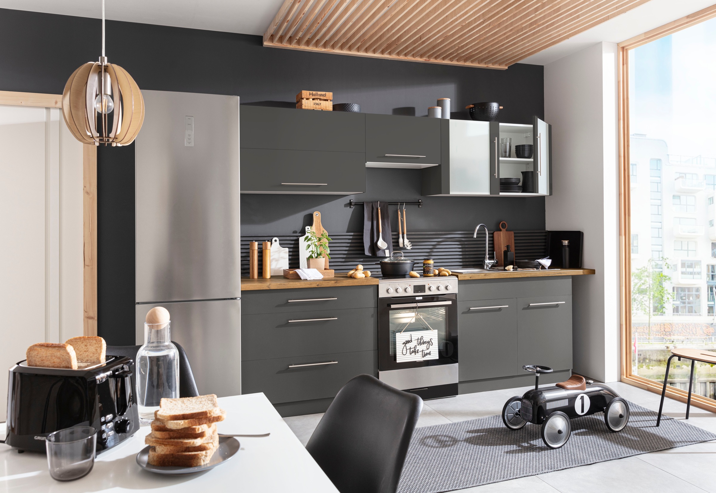 wiho Küchen Faltlifthängeschrank »Unna« 90 cm breit, mit Soft Close Funktion