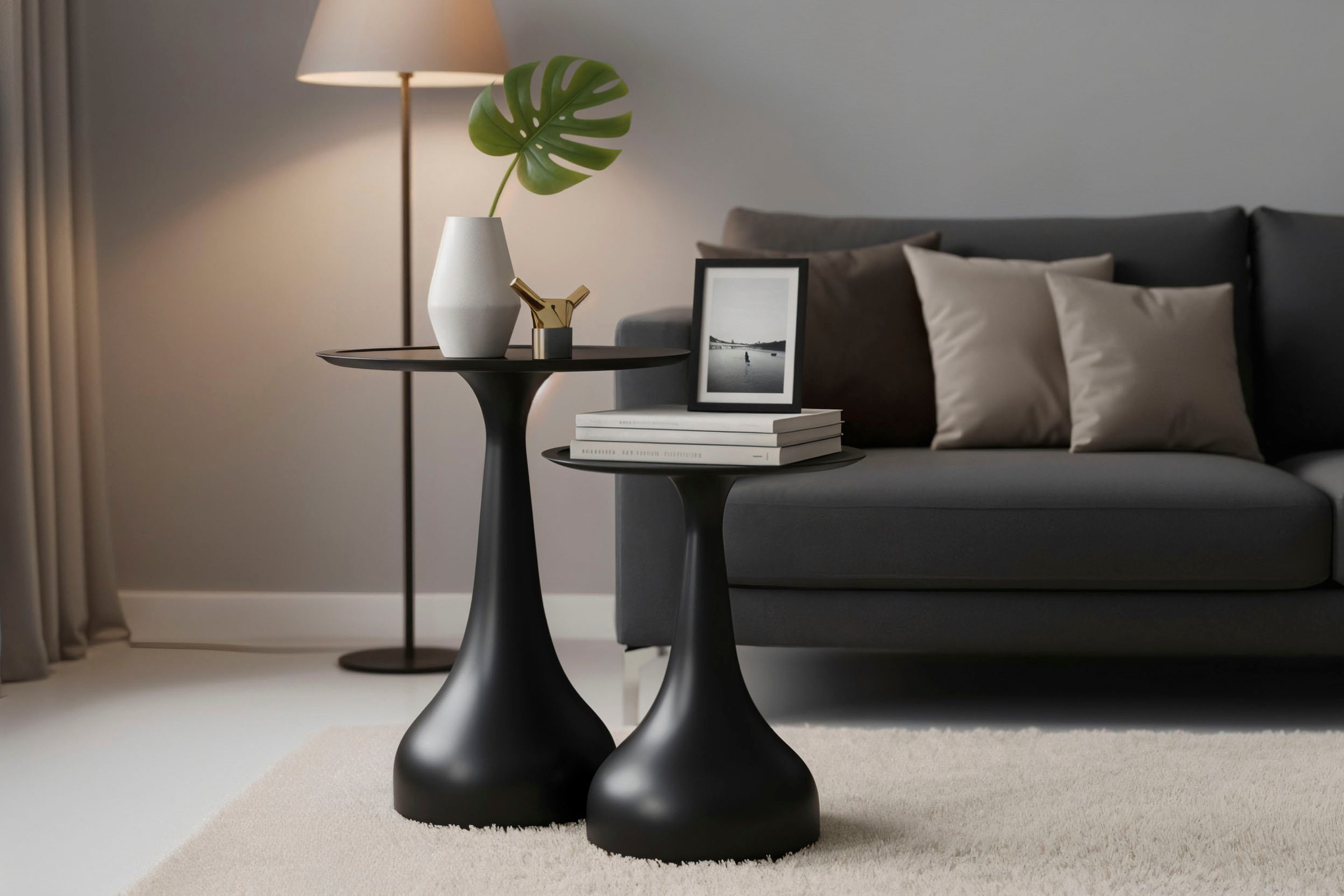 SIT Beistelltisch "Yerewan rund aus Mango massiv mit natürlicher Maserung" 1 Stk. tlg. Ø 46 cm Tischplatte aus Mango massiv mit einzigartiger Maserung