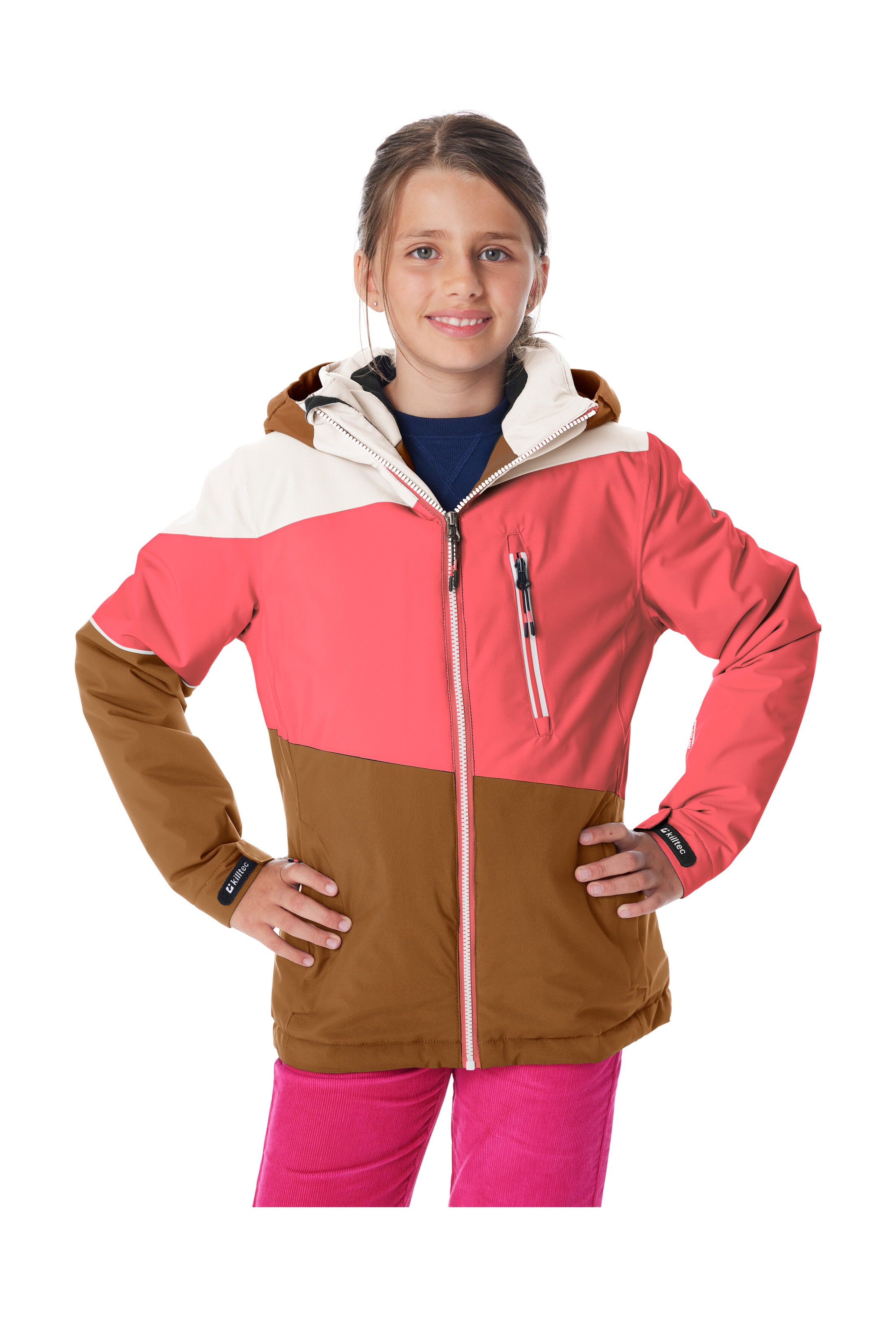 Image of Killtec Skijacke "KSW 331 GRLS SKI JCKT" Atmungsaktive, wasserdichte Jacke mit Fleece-Innenseite, Skipasstasche