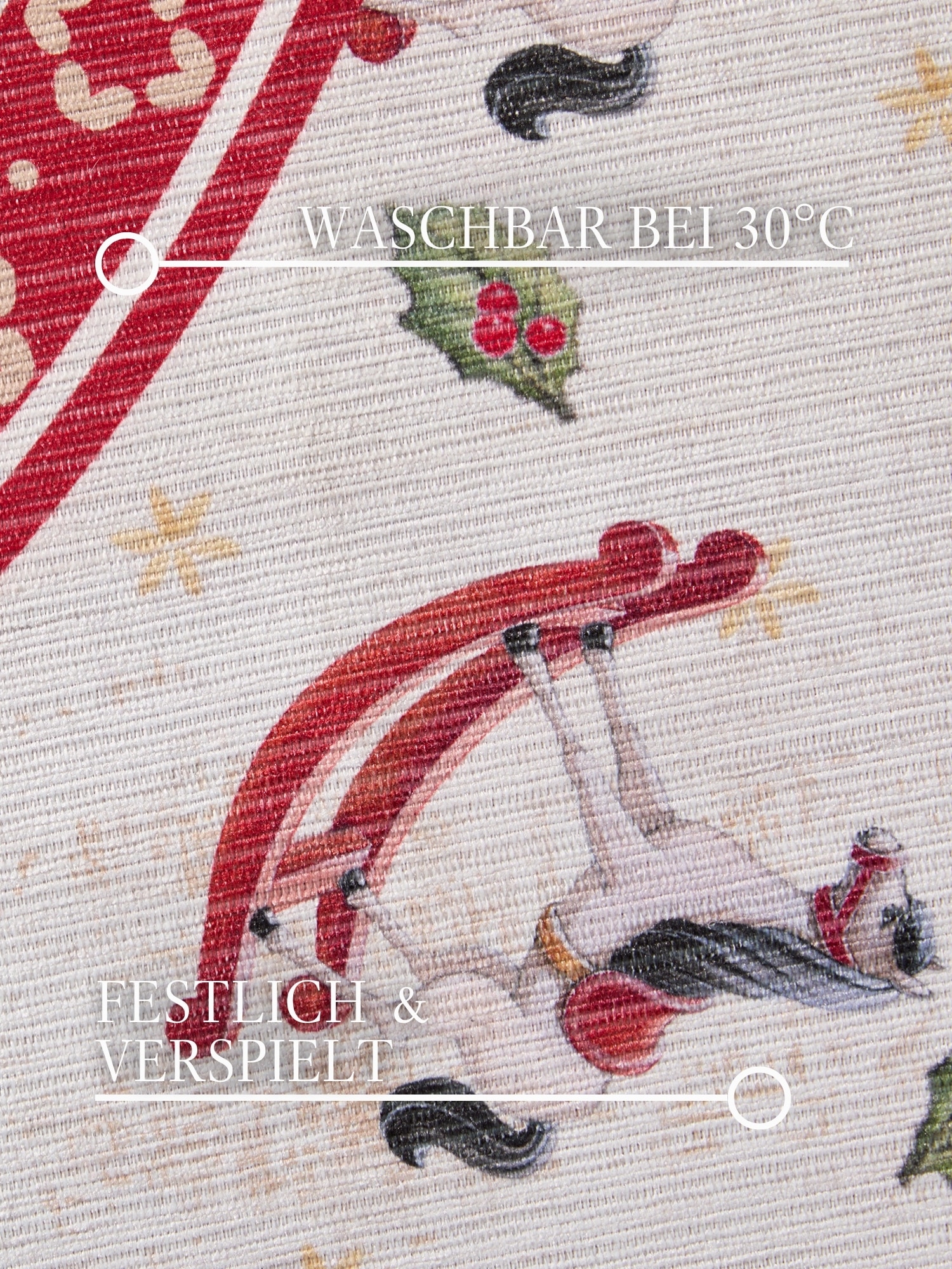 Villeroy & Boch Teppich »Toy's Delight Limited Edition Santa Claus« rund 3 mm Höhe Limited Edition, Weihnachten, Wohnzimmer, Baumrock, Waschbar, Rund