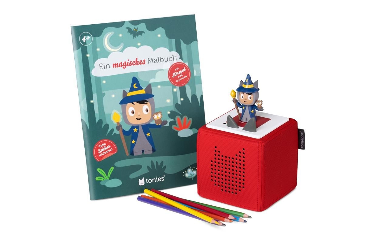 tonies Personnage de feuilleton audio »Ein Magisches Malbuch & Kreativ-Tonie Zauberer«