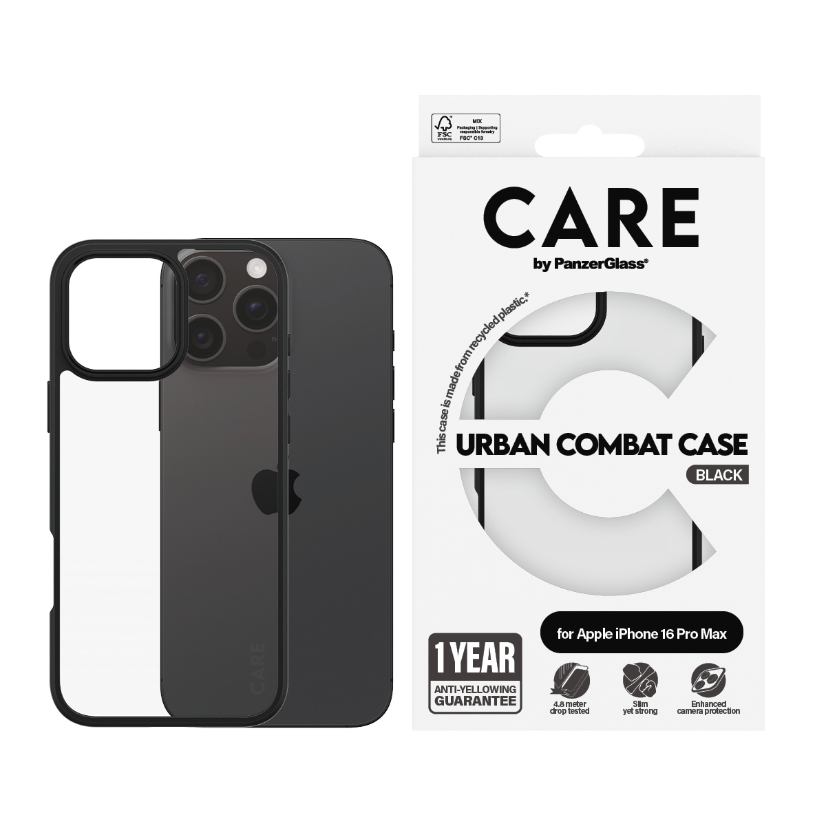 Image of CARE by PanzerGlass Handyhülle "Urban Combat Case für Apple iPhone 16 Pro Max" Smartphones Backcover, Schutzhülle, Handyschutzhülle, Case, Schutzcase, stossfest
