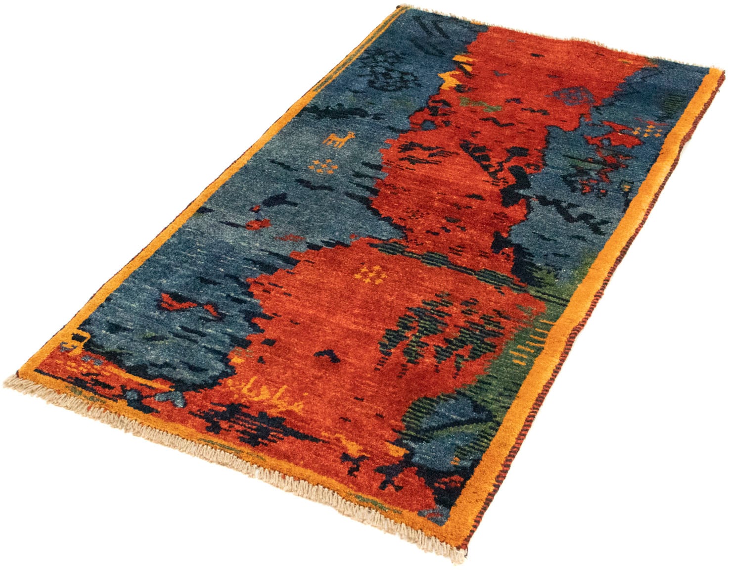 morgenland Wollteppich »Gabbeh Teppich handgeknüpft rot«, günstig rechteckig, handgeknüpft kaufen