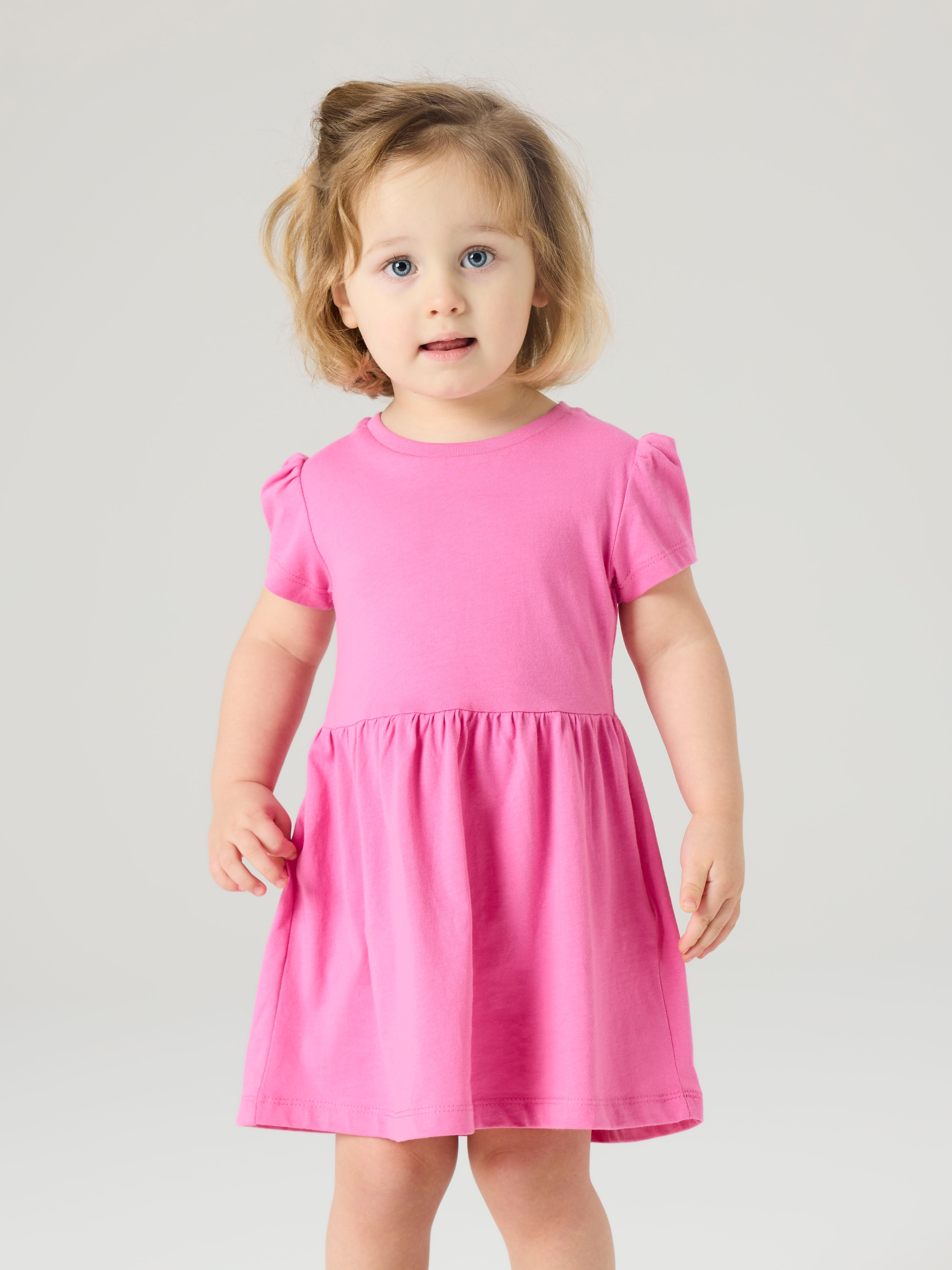 Image of Name It Minikleid "NMFVIVIA SS 2P DRESS NOOS" 2 tlg. Baumwolle, bedruckt und uni im Set