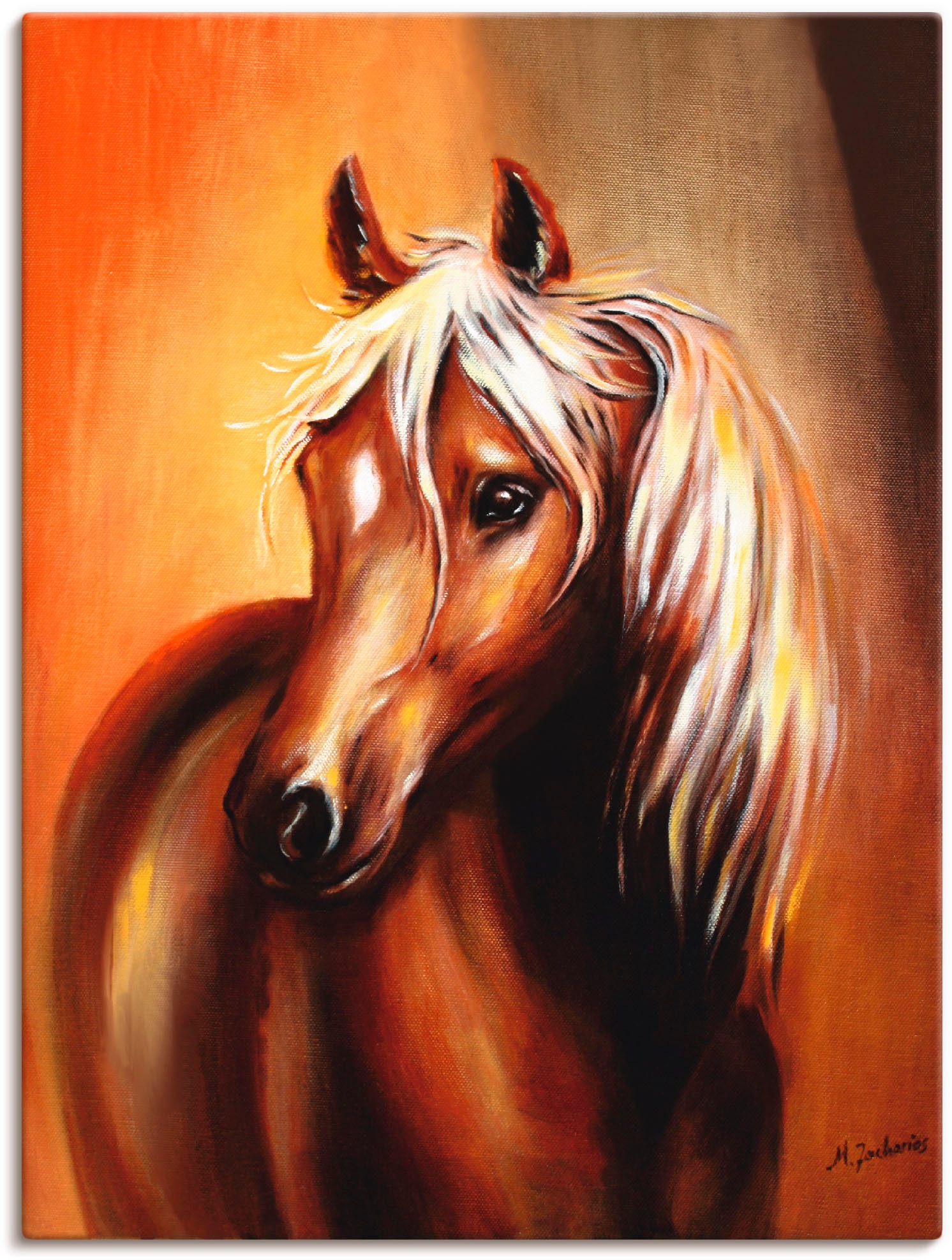 Image of Artland Leinwandbild "Pferd Fantasie" Haustiere 1 Stk. tlg. auf Holzrahmen gespannt