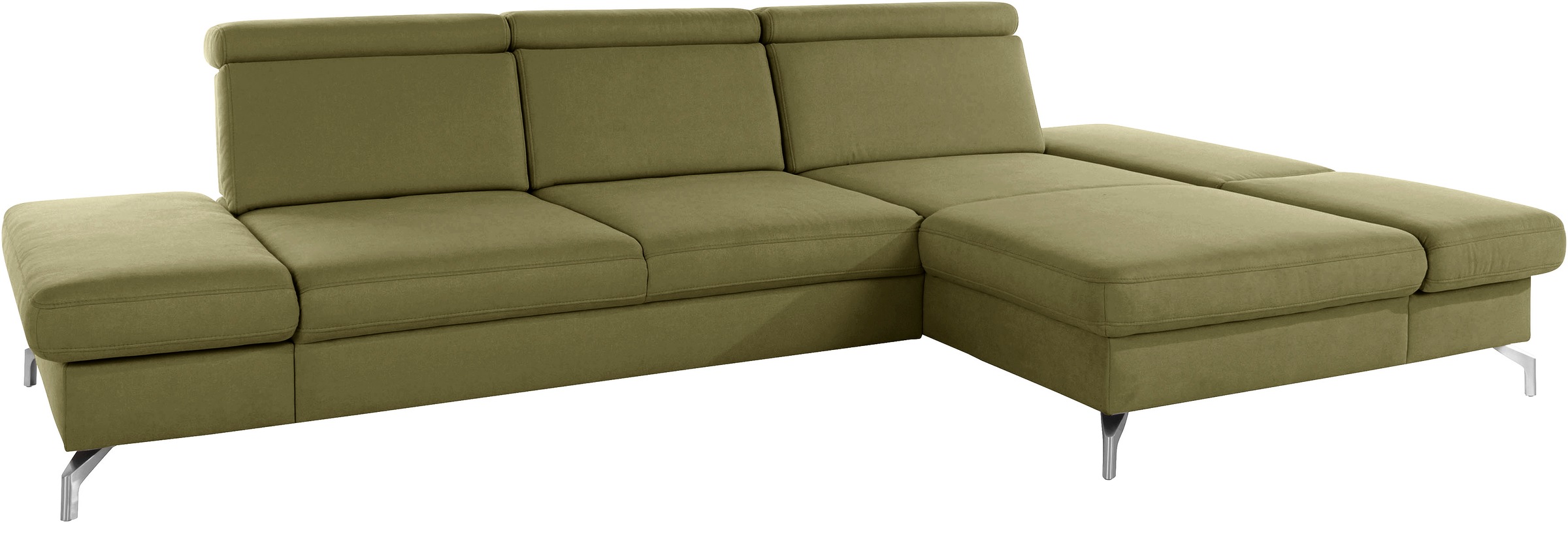 sit&more Ecksofa »Brisbane L-Form«, Fusshöhe 12 cm, inklusive Sitztiefen-, Armteil- und Kopfteilverstellung