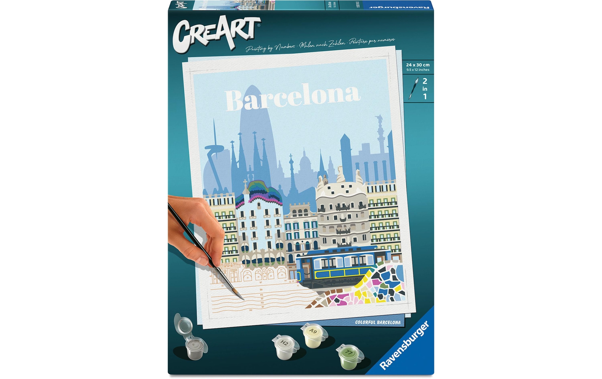 Ravensburger Peinture par numéros »CreArt, Farbenfrohes Barcelona« Made in Europe