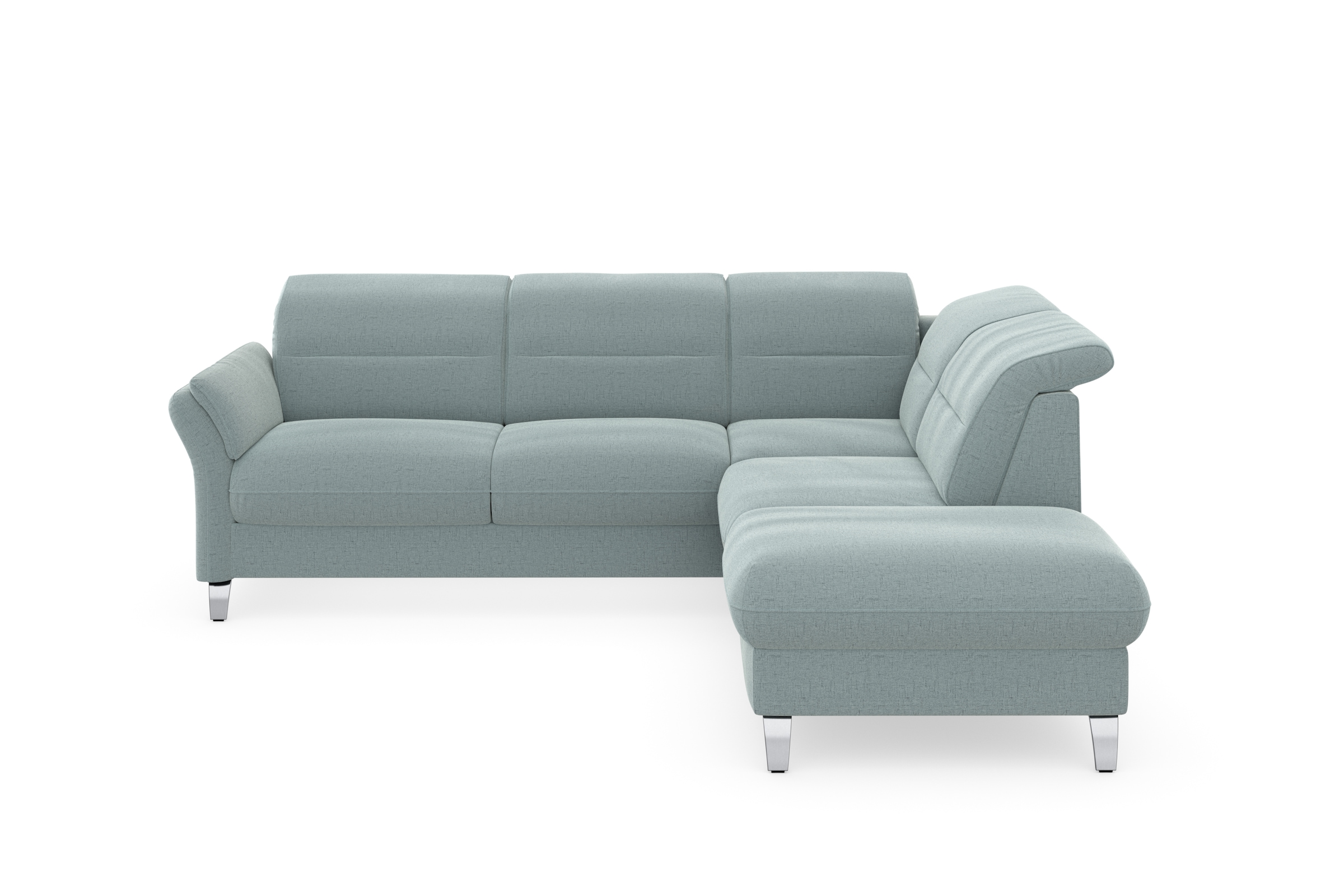 sit&more Canapé d'angle »Grenoble L-Form mit Federkern« avec fonction couchage, coffre à lit, réglage des accoudoirs et du dossier en option