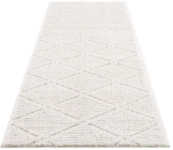 Image of Carpet City Hochflor-Läufer »Focus«, rechteckig, 20 mm Höhe, besonders weich, Uni Farben, Rauten-Optik, 3D-Effekt, Wohnzimmer & Schlafzimmer bei Ackermann Versand Schweiz