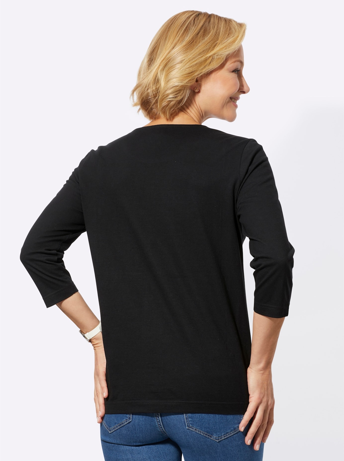Classic Basics 3/4-Arm-Shirt »Rundhals-Shirt«, (1 tlg.)