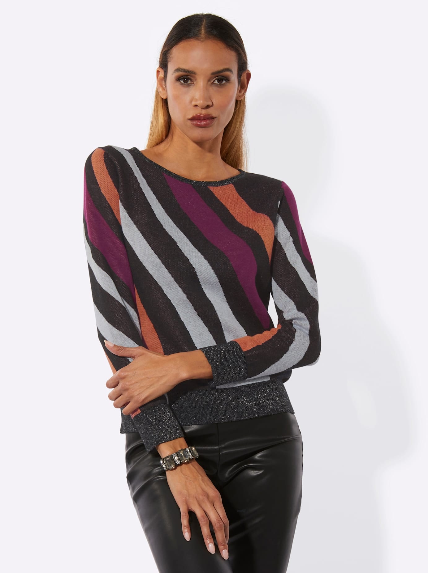 creation L Jacquardpullover »Leinen-Mix-Jacquard-Pullover«