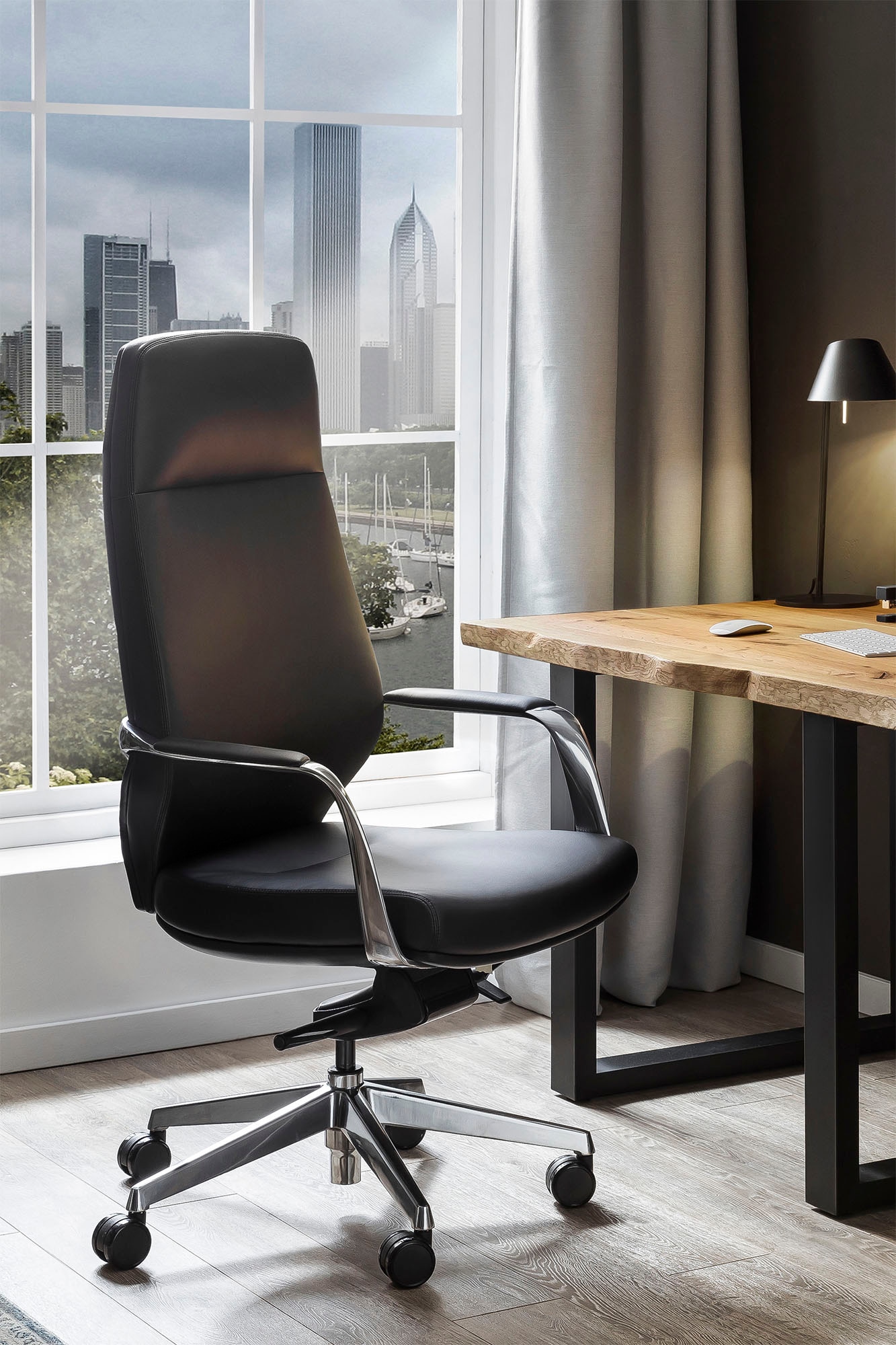 Image of SalesFever Drehstuhl "mit Stil und Komfort" () Ergonomischer Bürostuhl mit pflegeleichtem Kunstlederbezug