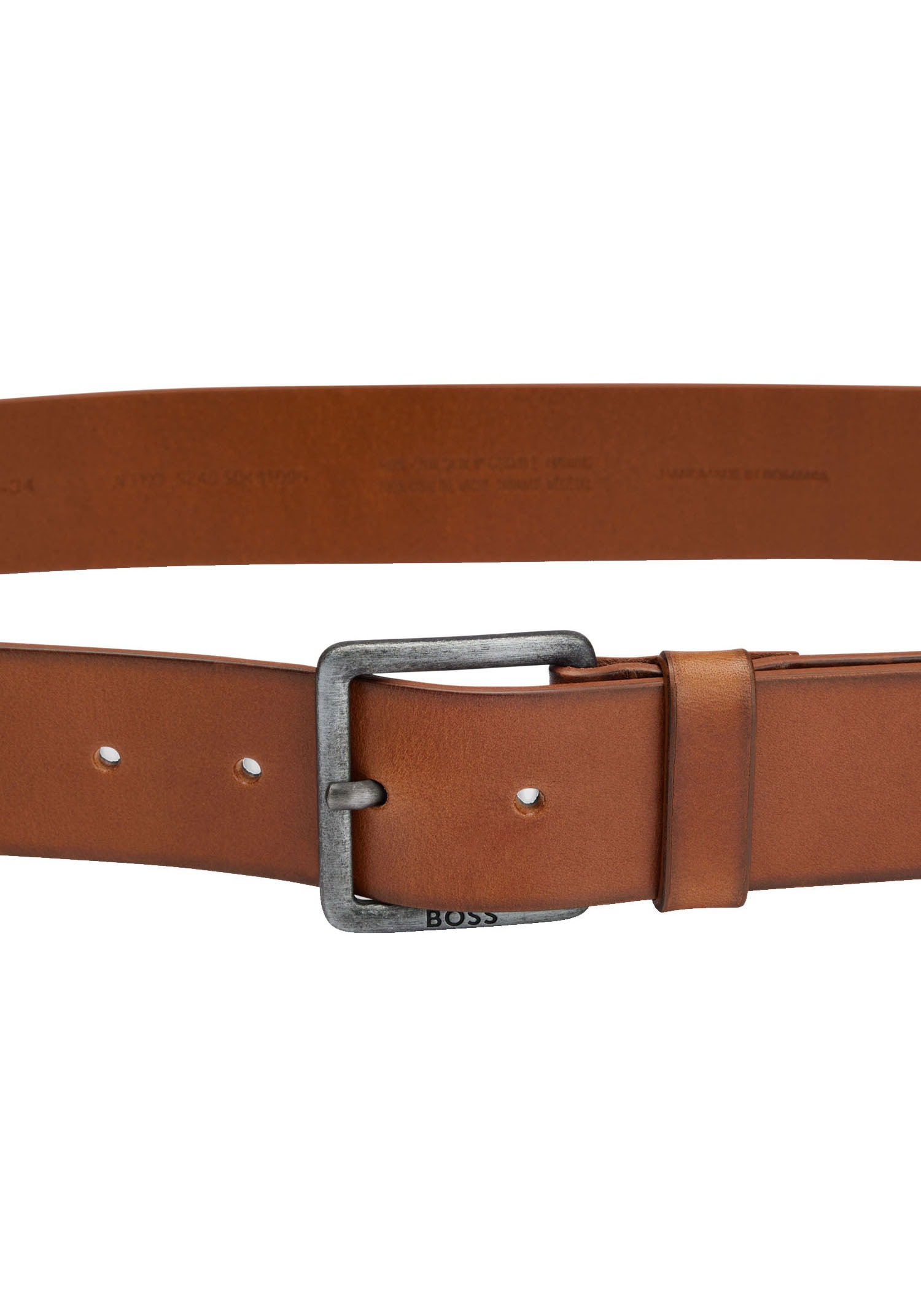 BOSS Ledergürtel »Jeeko_Sz40«, mit BOSS Logo-Schriftzug auf der Schliesse