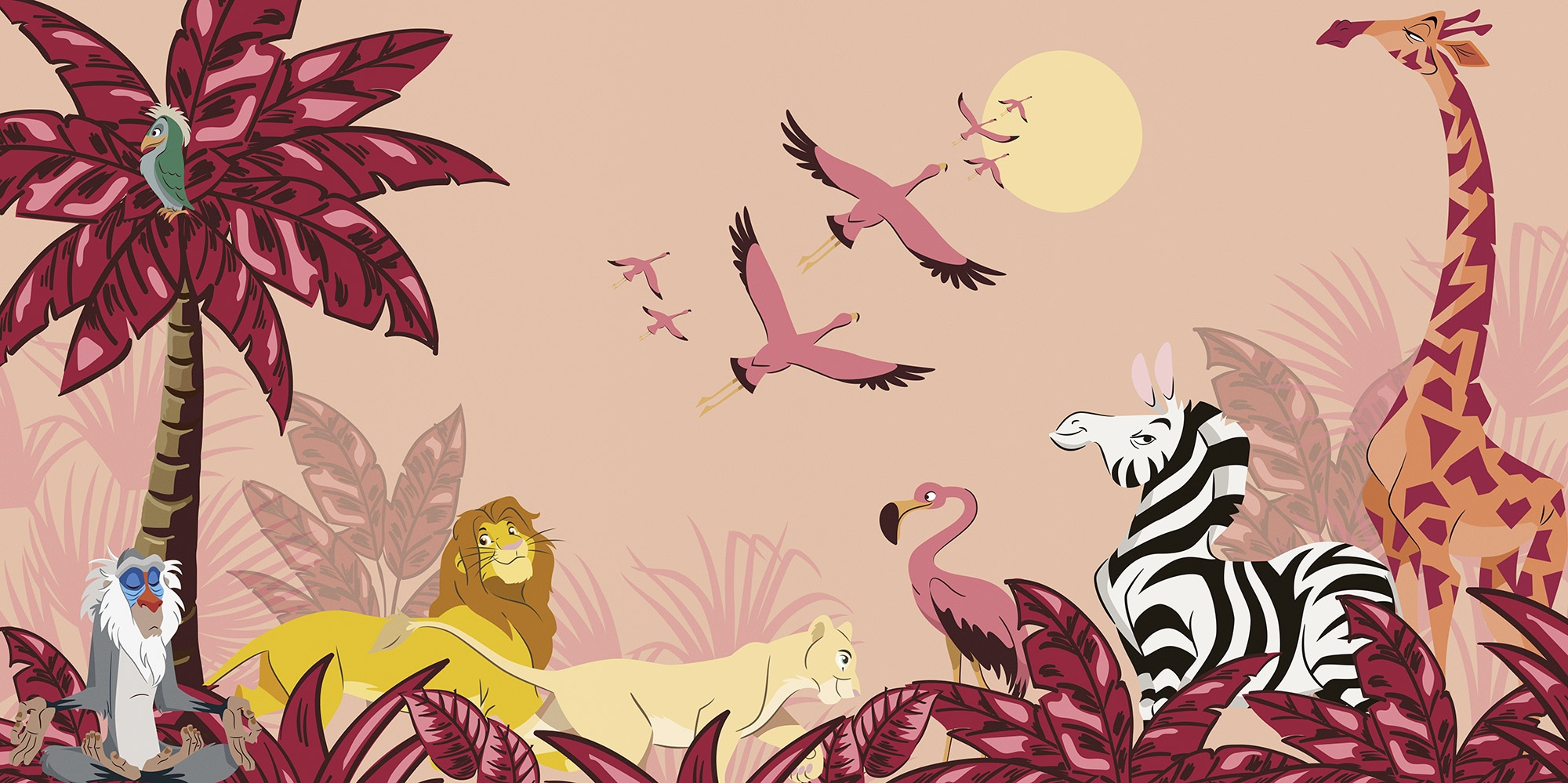 Komar Kindertapete »Disney The Lion King Sunset« bedruckt glatt