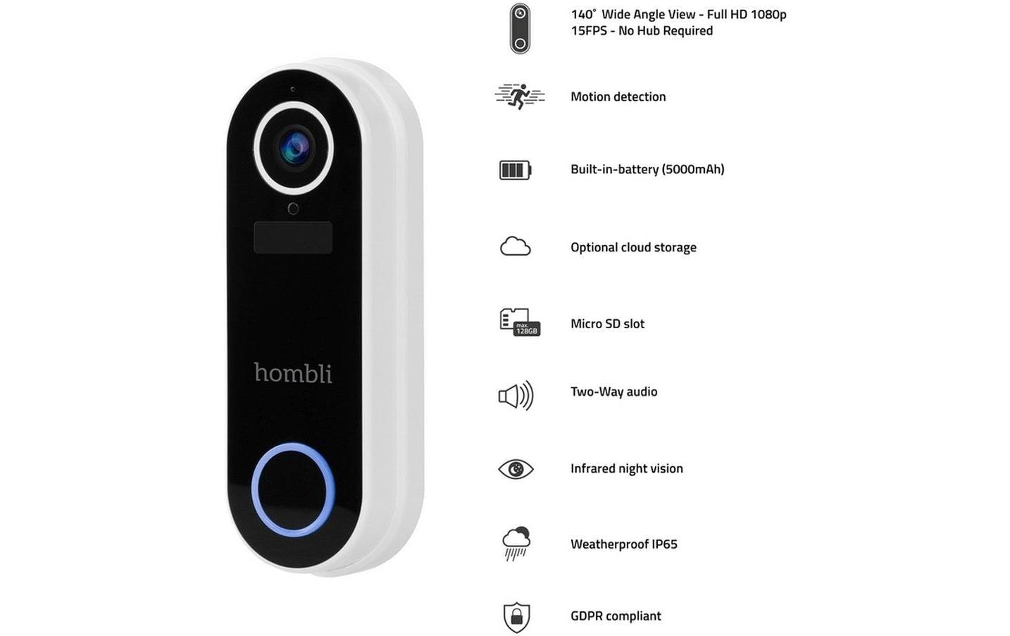 Smart Home Türklingel »hombli Smart Pack Weiss«