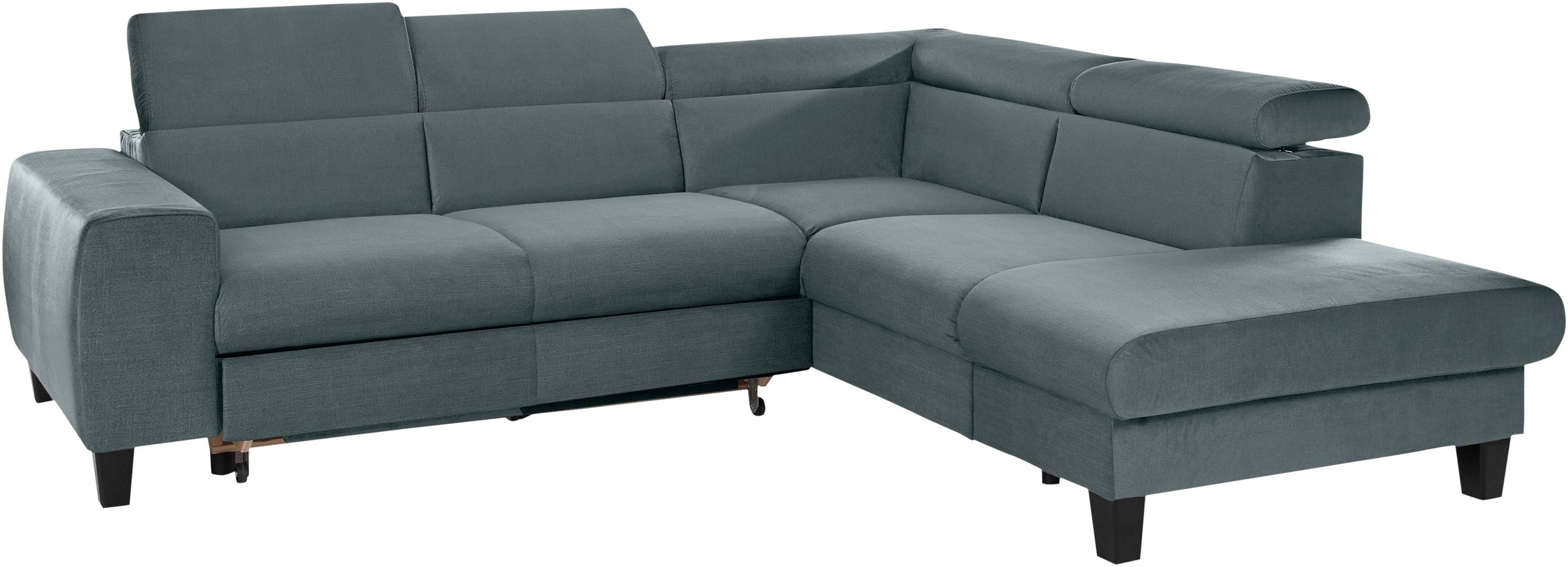 COTTA Polstergarnitur »Morven L-Form«, (Set), Set bestehend aus: Ecksofa mit Kopfteilverstellung & Hocker
