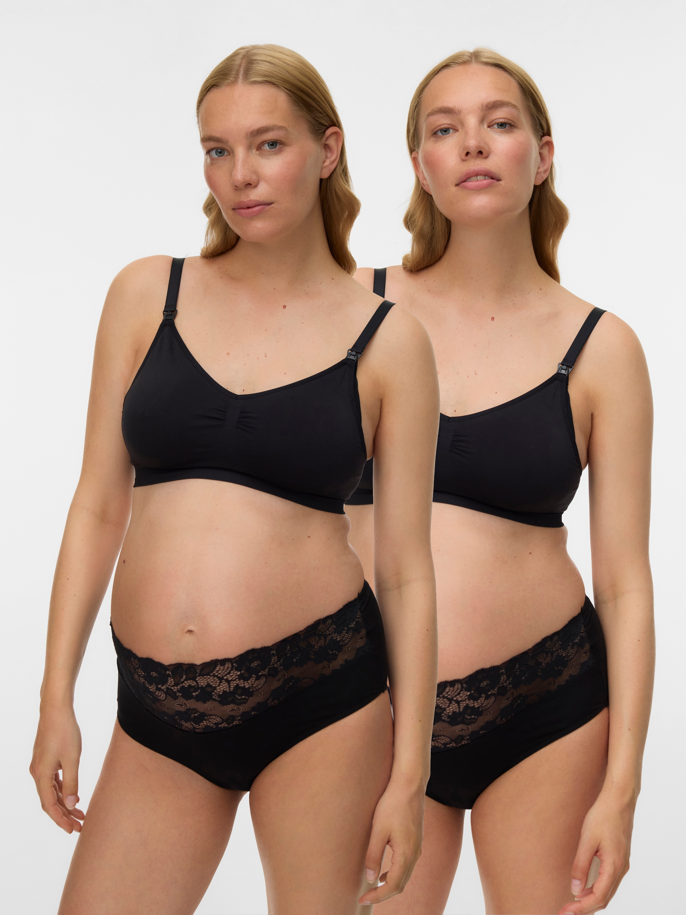 Image of Mamalicious Bustier "MLILJA FEED ME BRA NF 2-P A. NOOS" Packung, 2 mit abnehmbarem Träger