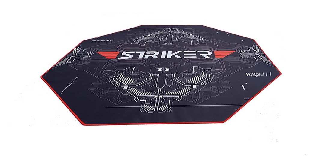 Hyrican Chaise de jeu »Striker Gaming-Stuhl "Copilot" Gamingstuhl + Stuhlunterlage« (Set) Bodenschutzmatte 1100x1100x2mm