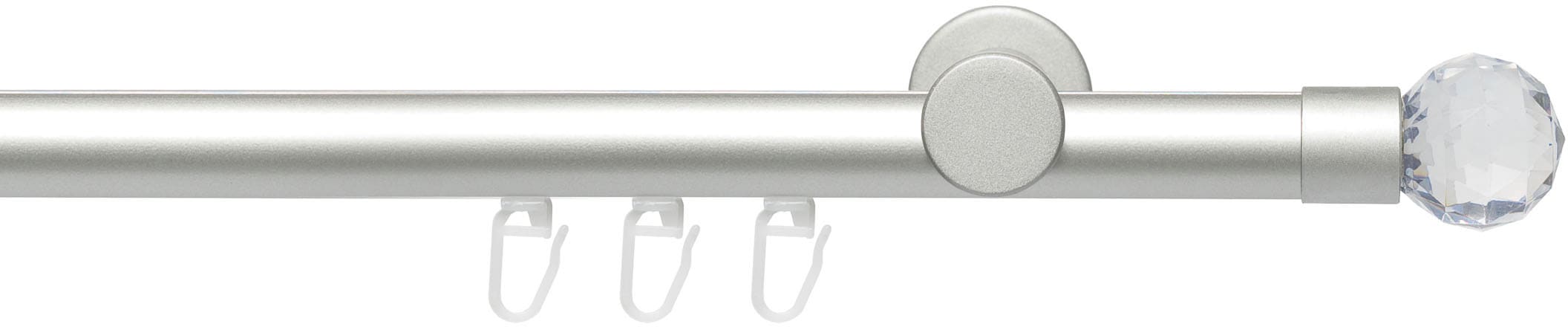 Image of Liedeco Gardinenstange "Innenlaufgarnitur 20 mm Power Facettkugel" Ø 2 mm 1 läufig-läufig Fixmass Gardinenstange Komplett