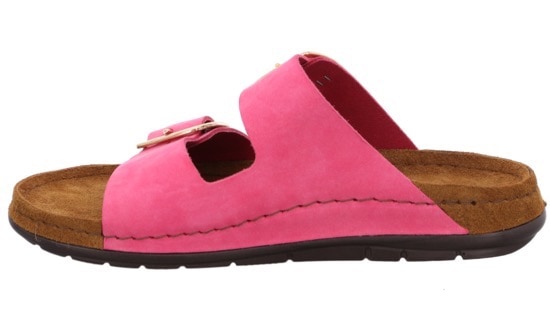 Rohde Pantolette »Rodigo«, Keilabsatz, Sommerschuh, Hausschuh mit komfortablem Softfussbett