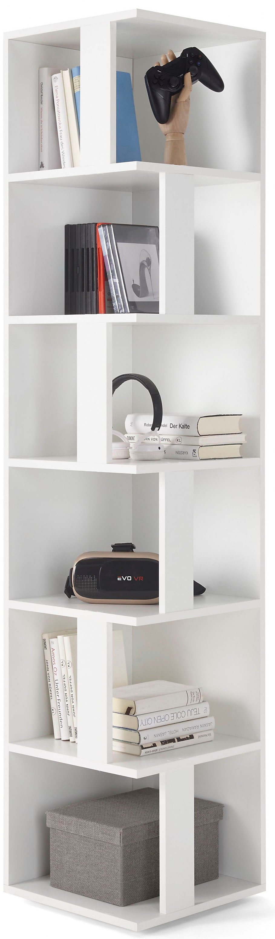 Image of BEGA OFFICE Eckregal "Corner Shelf" mit 6 offenen Fächer, 37,5x37,5x186 cm