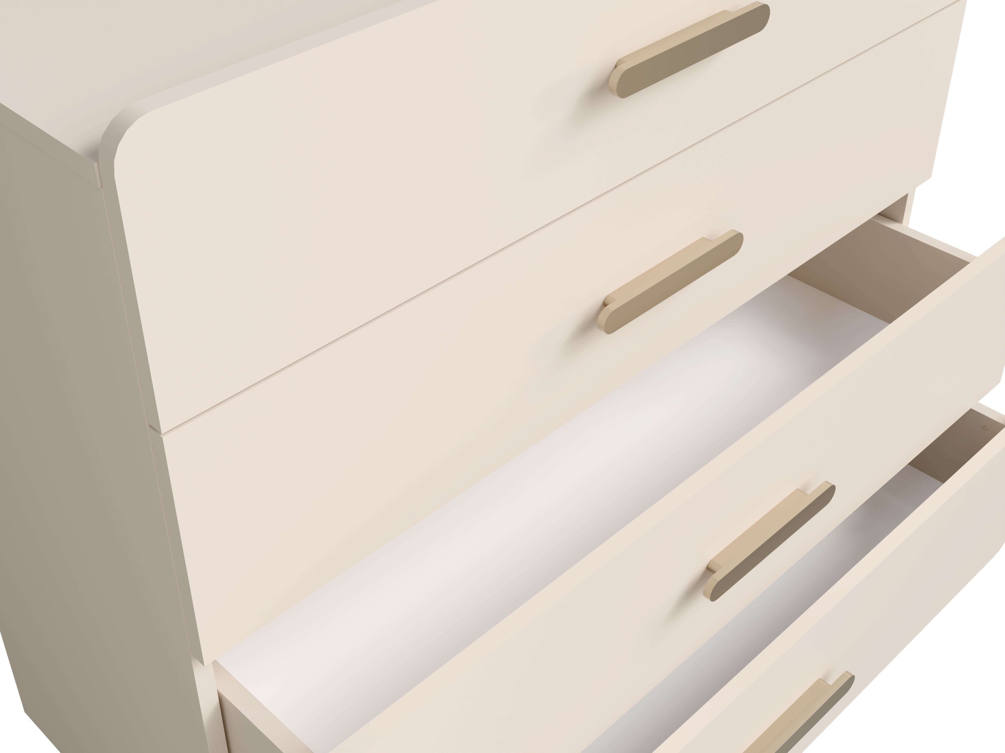 Home affaire Kommode »CLAREI Sideboard mit 4 Schubladen, Masse B/H/T: 100/92/44 cm«, Schubkastenkommode mit goldfarbenenen Kunststoffgriffe, viel Stauraum