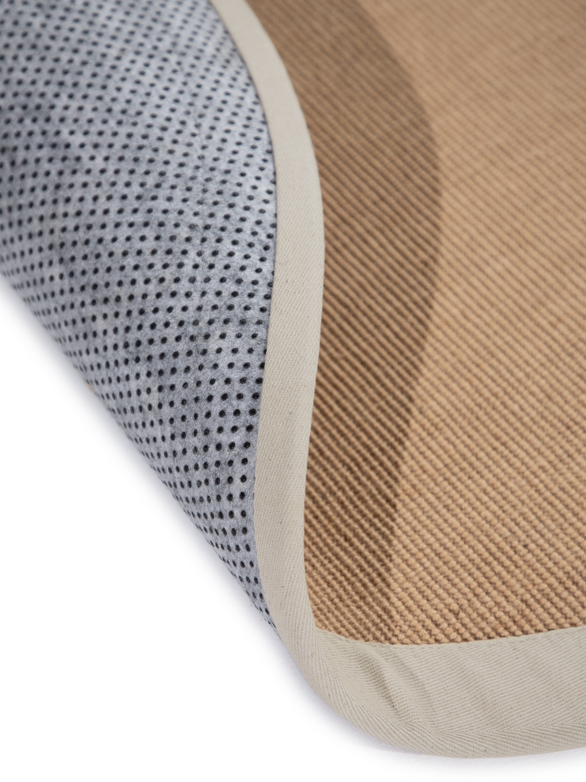 carpetfine Tapis en sisal »Sisal« Rond 5 mm Höhe mit farbiger Bordüre, Anti-Rutsch Rückseite