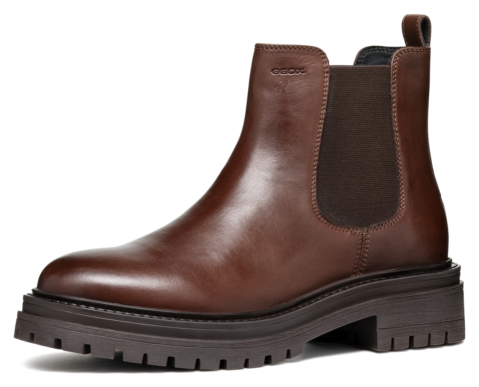 Geox Chelseaboots »D IRIDEA B«, Chunky Boot, Plateau Stiefelette mit modischem Blockabsatz