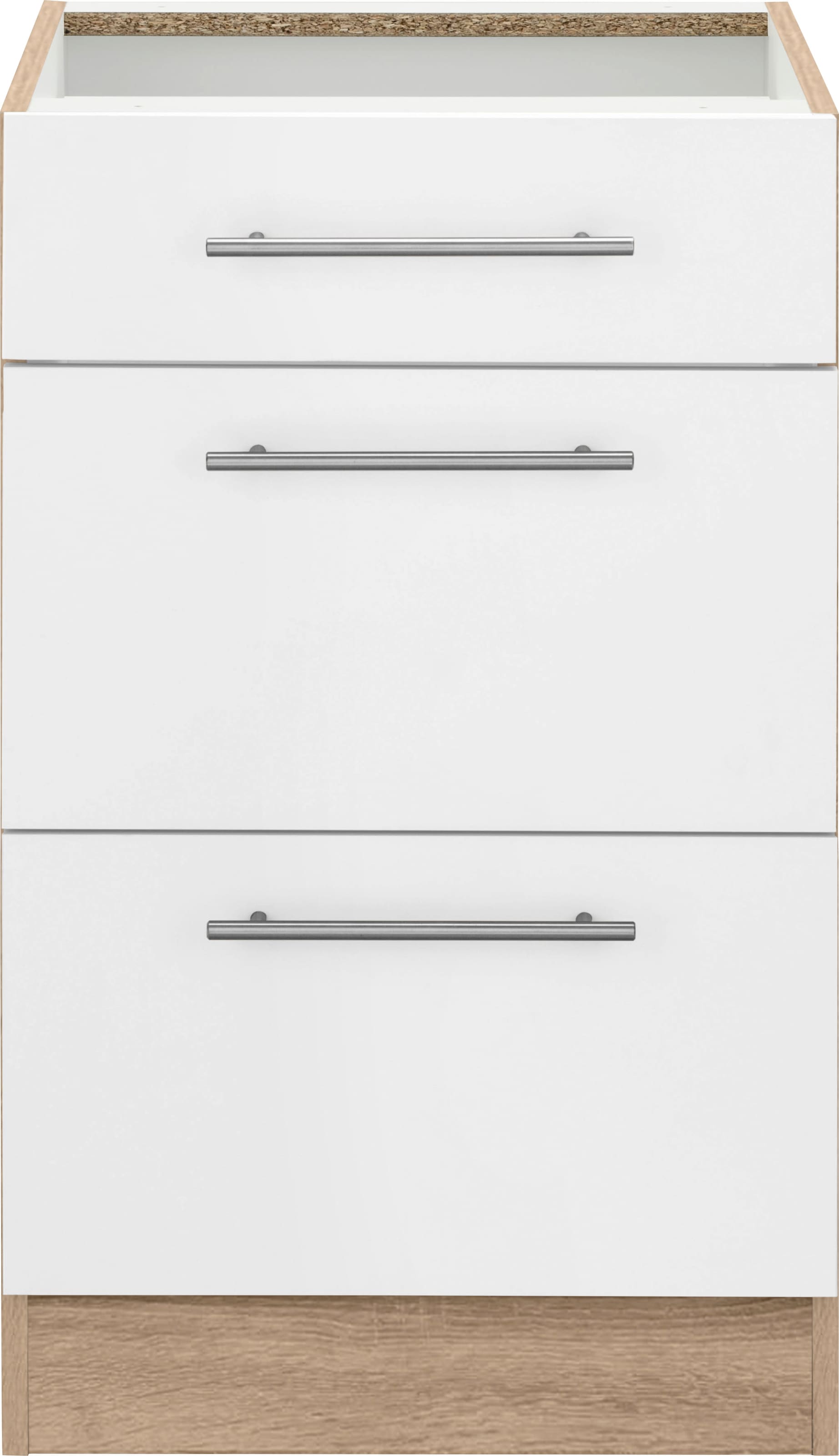 wiho Küchen Unterschrank »Cali«, 50 cm breit, mit 2 grossen Auszügen ohne Arbeitsplatte