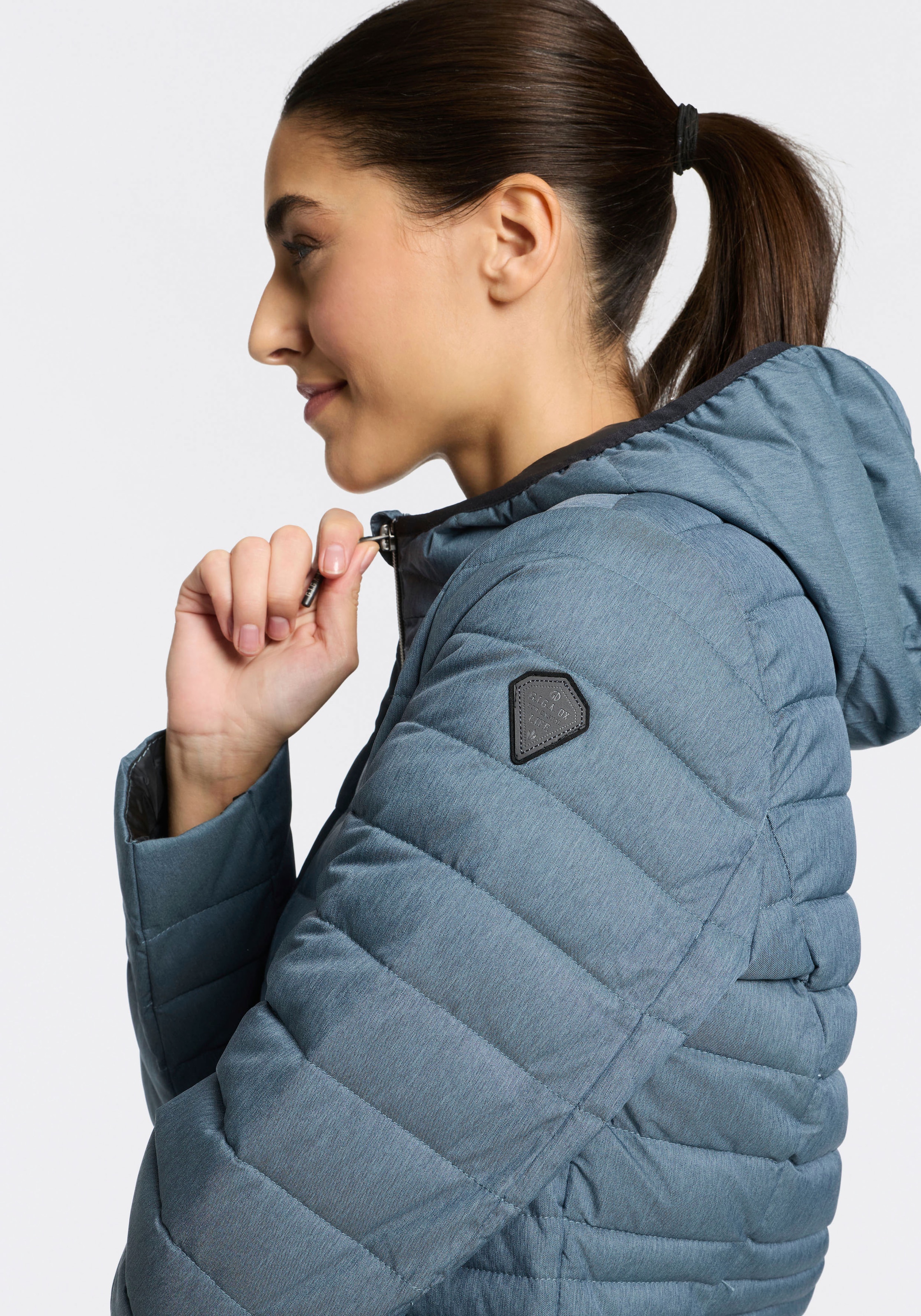G.I.G.A. DX by killtec Manteau matelassé »CAFORLA OT« avec capuche, poches passepoilées, coupe-vent, déperlant, léger