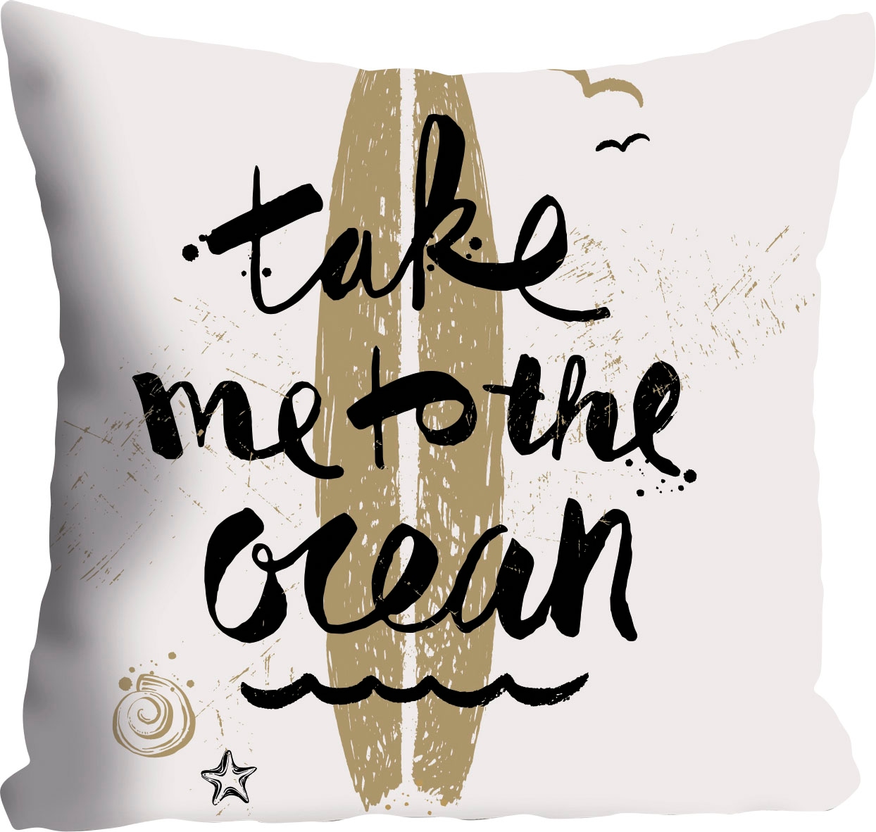 queence Dekokissen »Take me to the ocean« Kissenhülle,Take me to the ocean,Surfboard,Meer,Strand,Sommer,Wellen