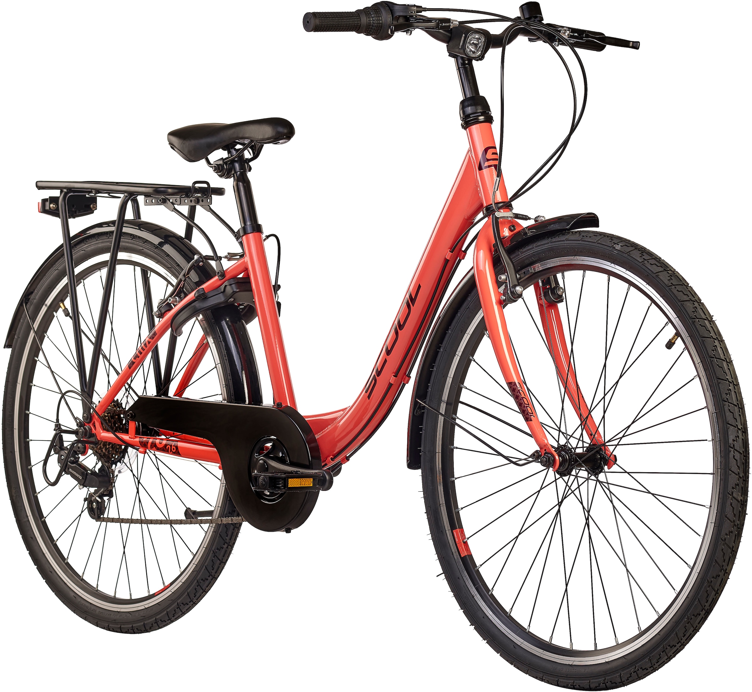 S’COOL Jugendfahrrad »S'COOL chiX« 6 Gang Shimano Kettenschaltung 26 Zoll, Jugendliche, mit Gepäckträger und Schutzblech