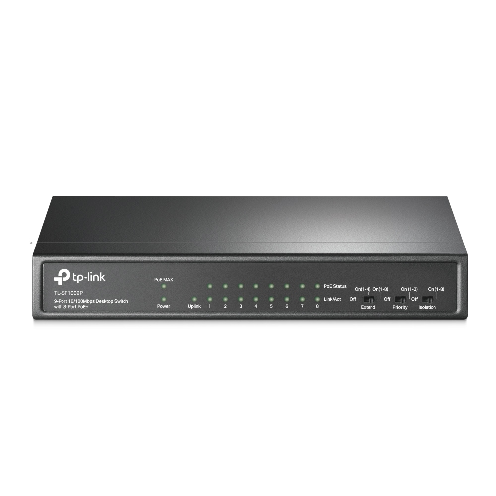 TP-Link Netzwerk-Switch »TL-SF1009P 9-Port 10/100Mbps (8x PoE+) Switch«