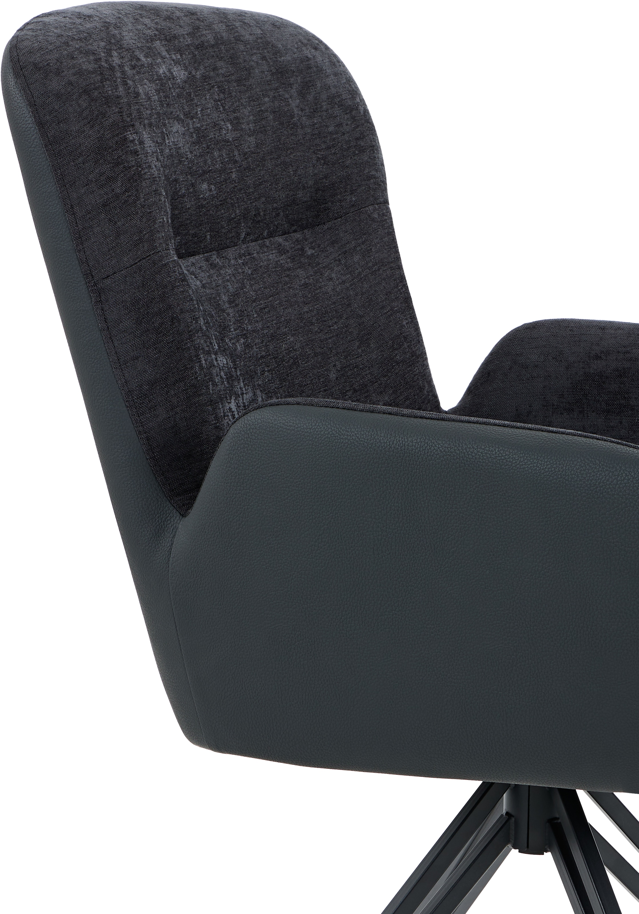 HELA Chaise pivotante »MILAZZO« (Ensemble) 2 cuisfauteuil pivotant avec accoudoirs (360°), combinaison de matériaux, structure en V